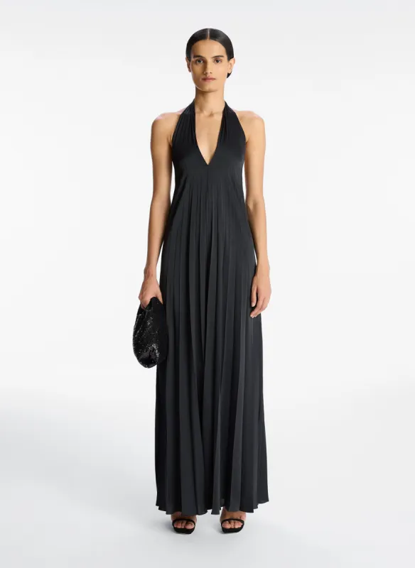 Rio Satin Pleated Jumpsuit made by A.L.C.