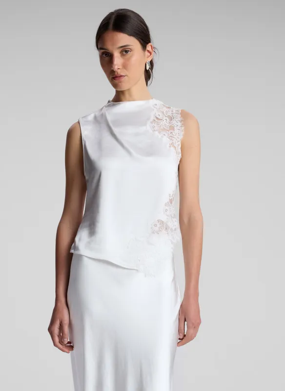 Gracie Satin and Lace Sleeveless Top sold by A.L.C.