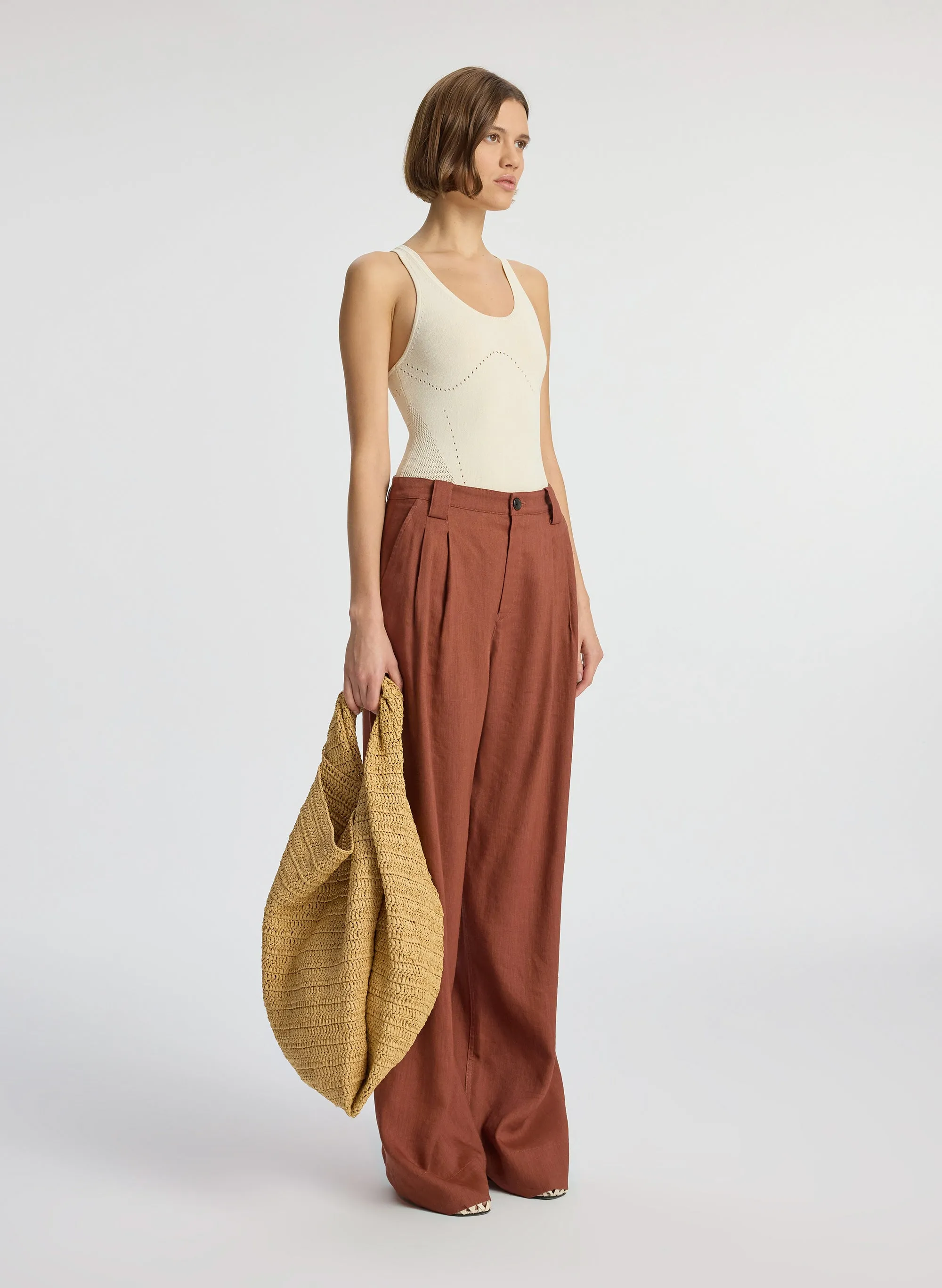 Ina Compact Pointelle Bodysuit sold by A.L.C. product image thumbnail 3