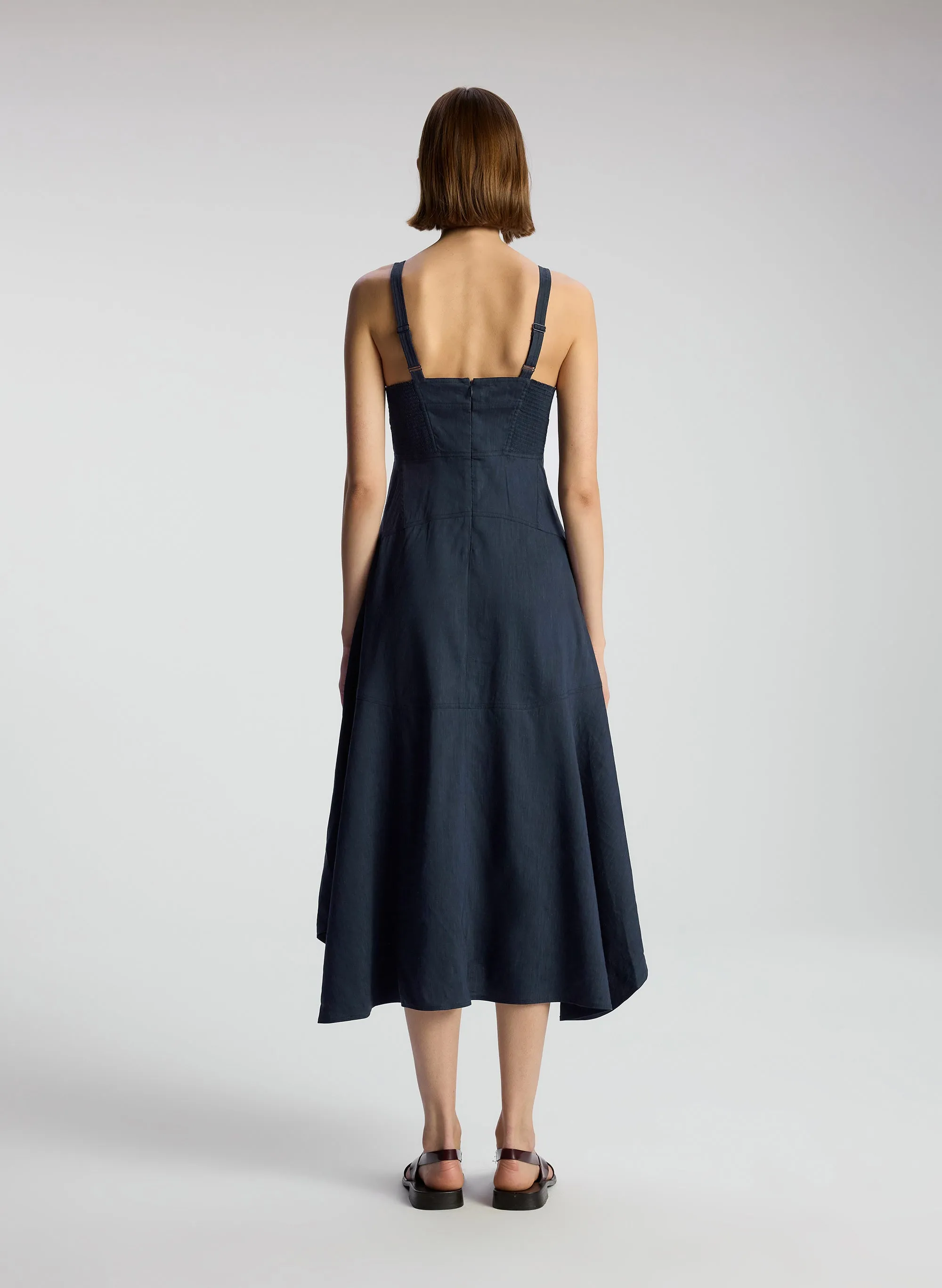 Harlow Linen Midi Dress sold by A.L.C. product image thumbnail 5