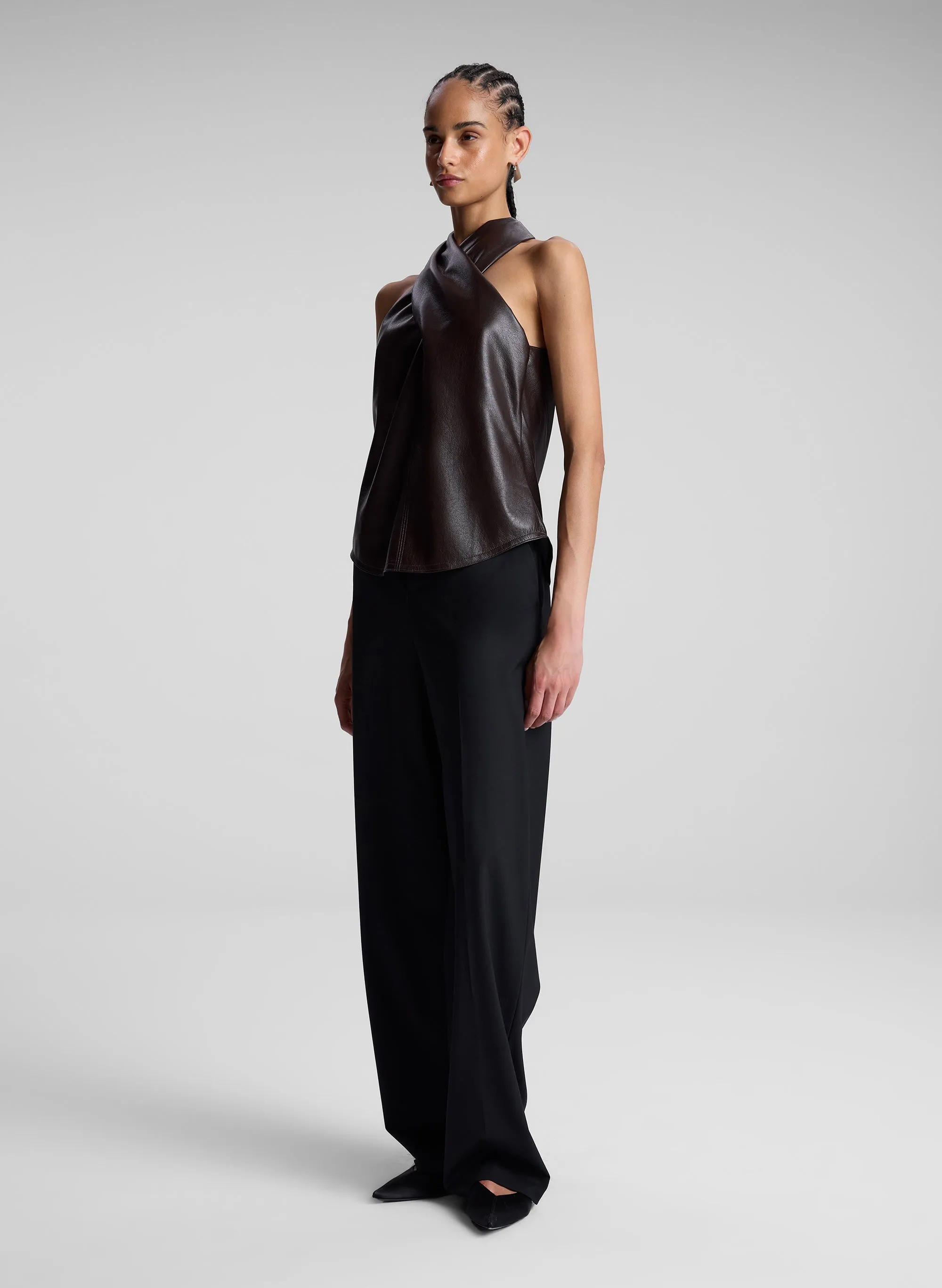 Quinn Vegan Leather Halter Top sold by A.L.C. product image thumbnail 4