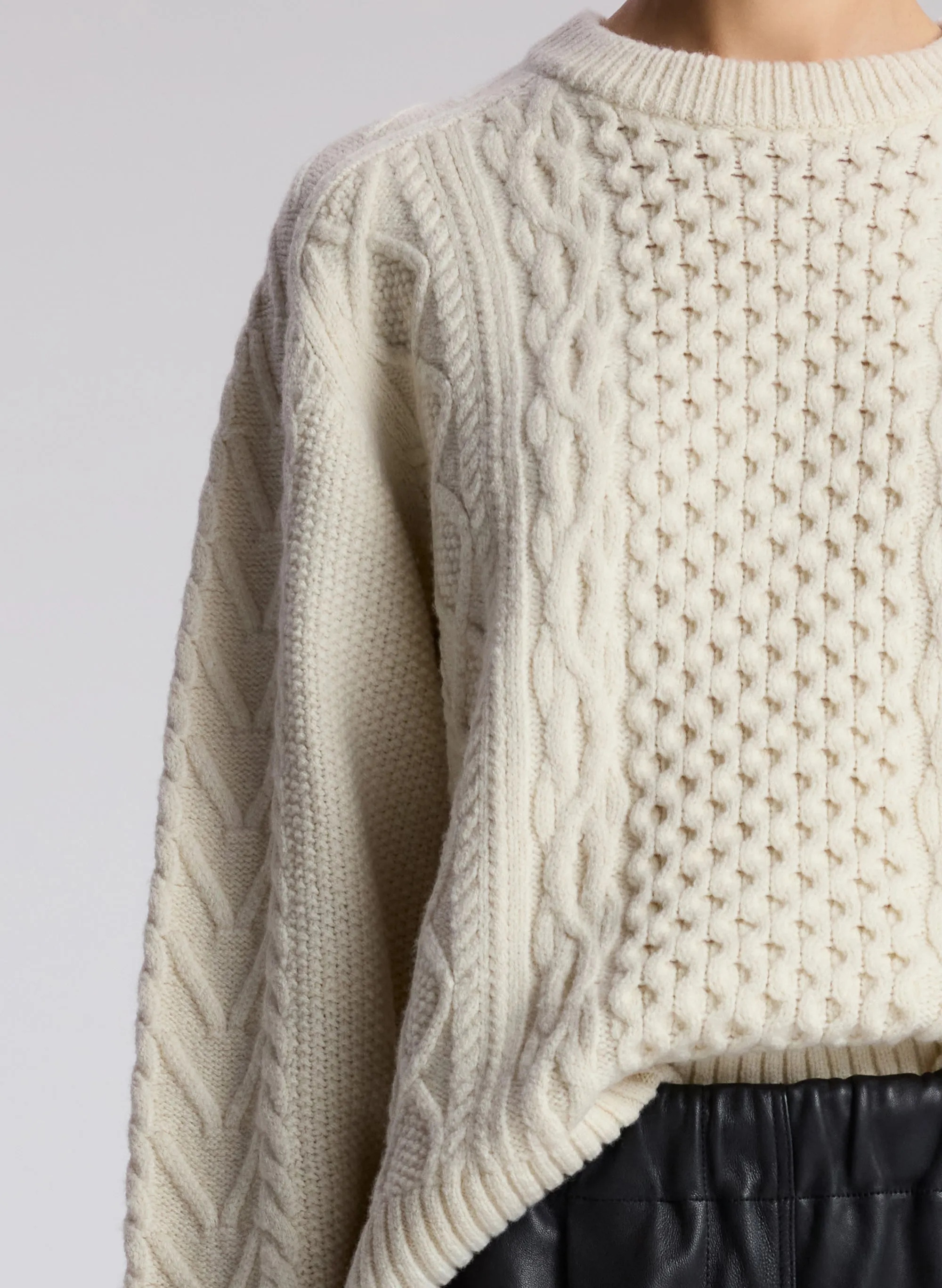 Kyra Merino Cable Knit Sweater sold by A.L.C. product image thumbnail 2