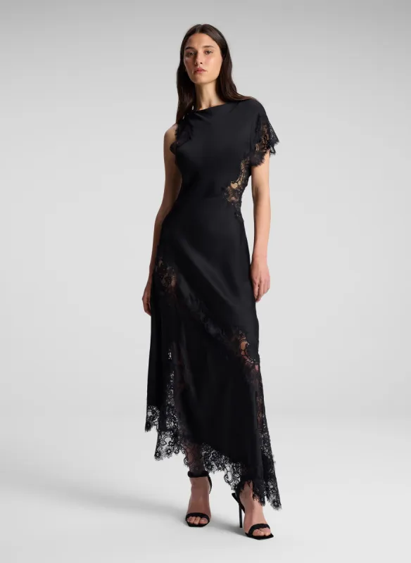 Alessia Satin and Lace Maxi Dress sold by A.L.C.