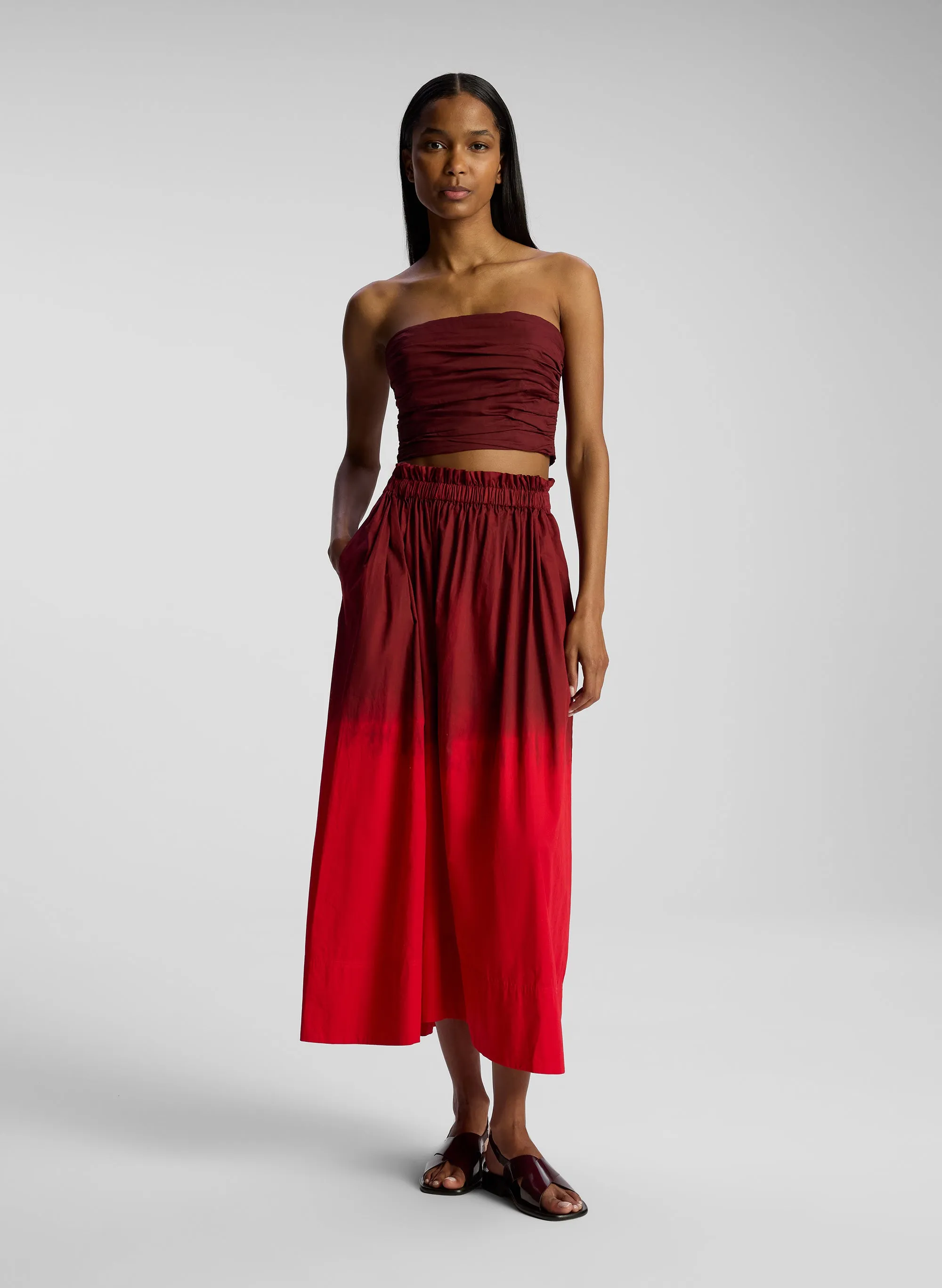 Gina Dip Dye Midi Skirt sold by A.L.C.