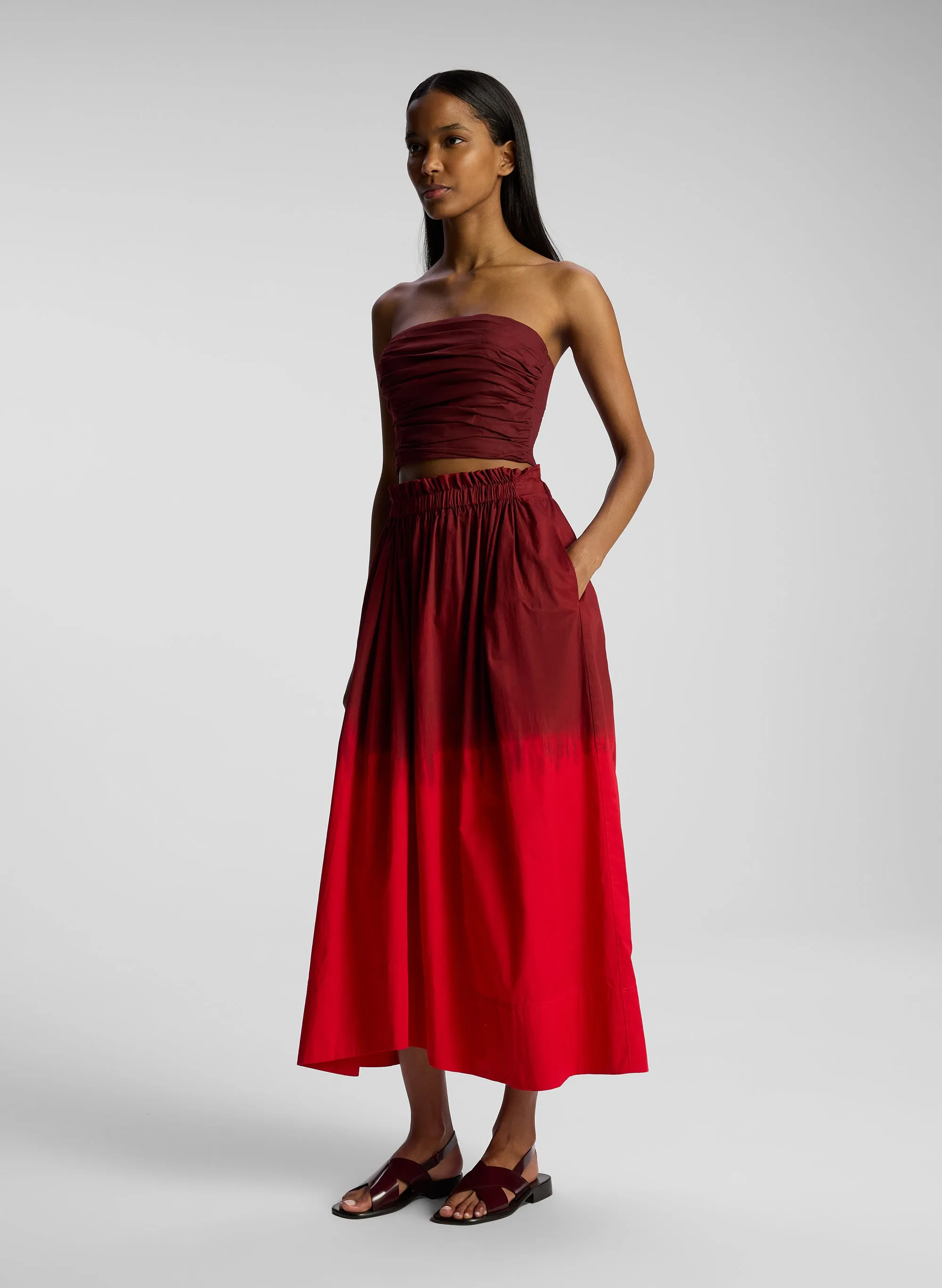 Gina Dip Dye Midi Skirt sold by A.L.C. product image thumbnail 3