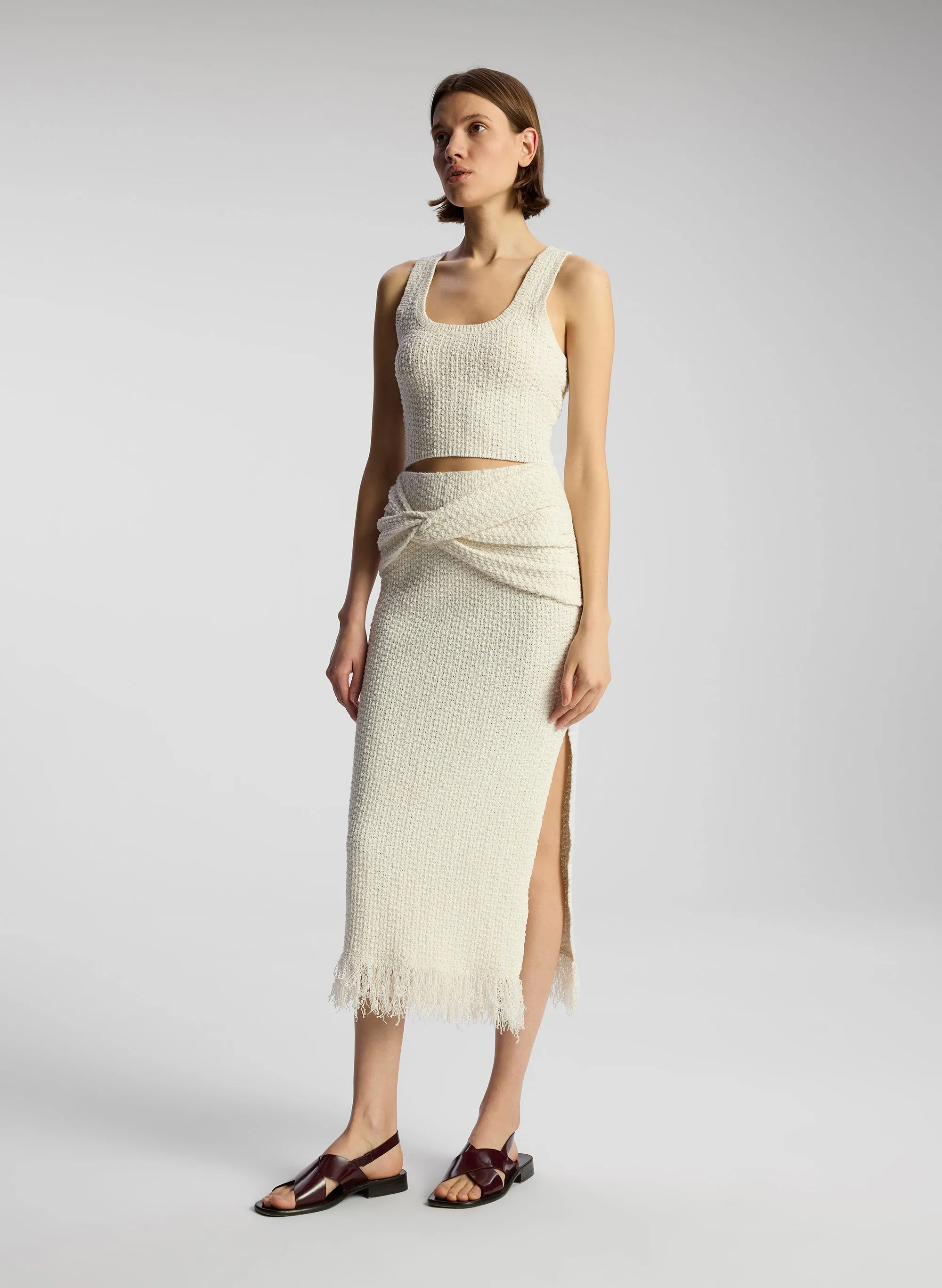 Lucia Bouclé Knit Midi Skirt sold by A.L.C. product image thumbnail 4