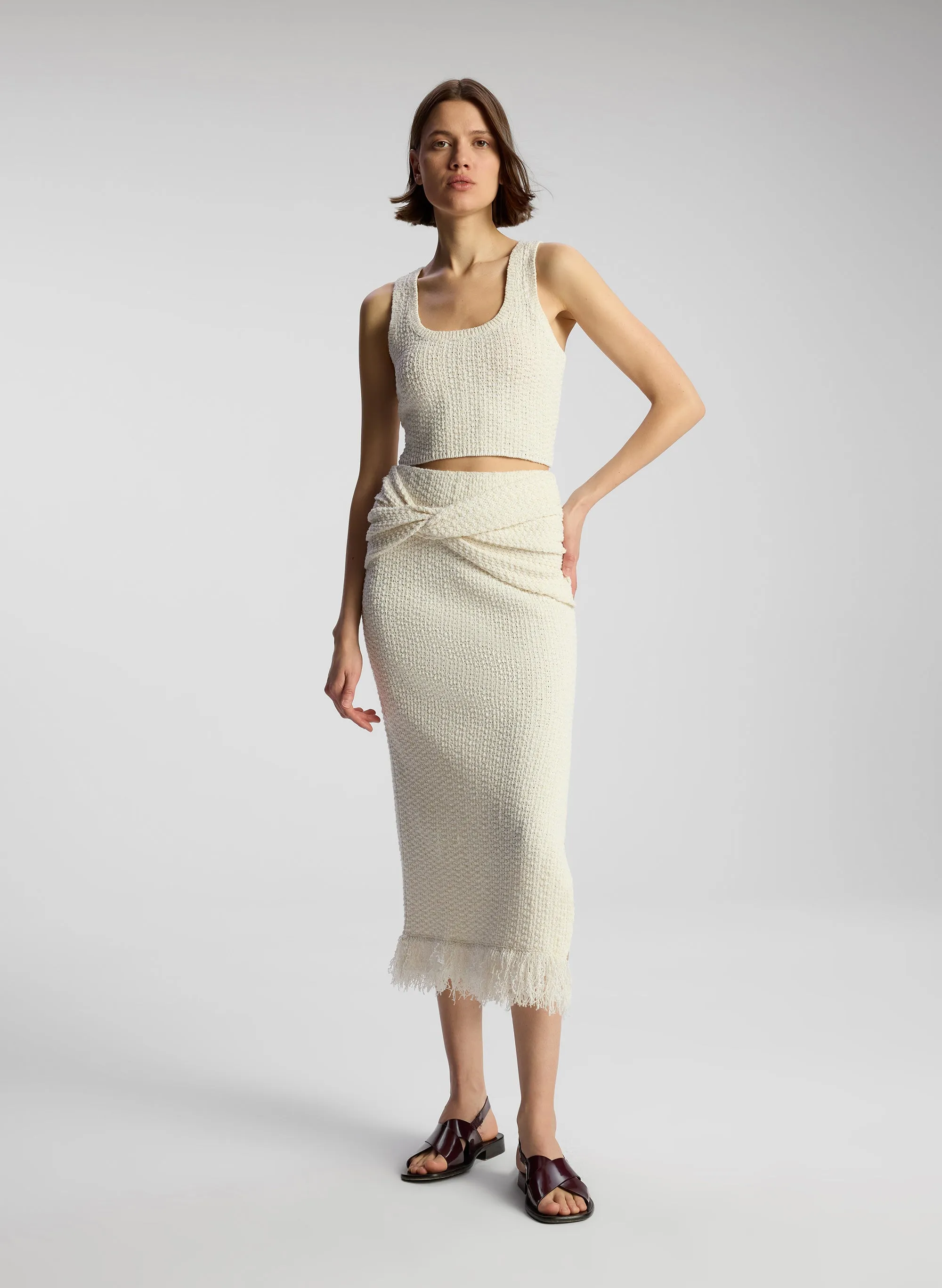 Lucia Bouclé Knit Midi Skirt sold by A.L.C. product image thumbnail 3