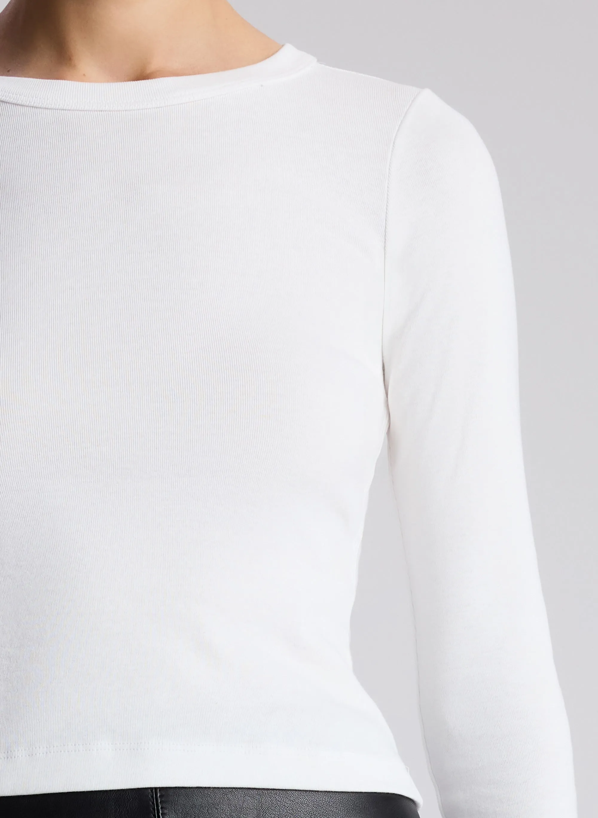 Ari Cotton Rib Long Sleeve Tee sold by A.L.C. product image thumbnail 2