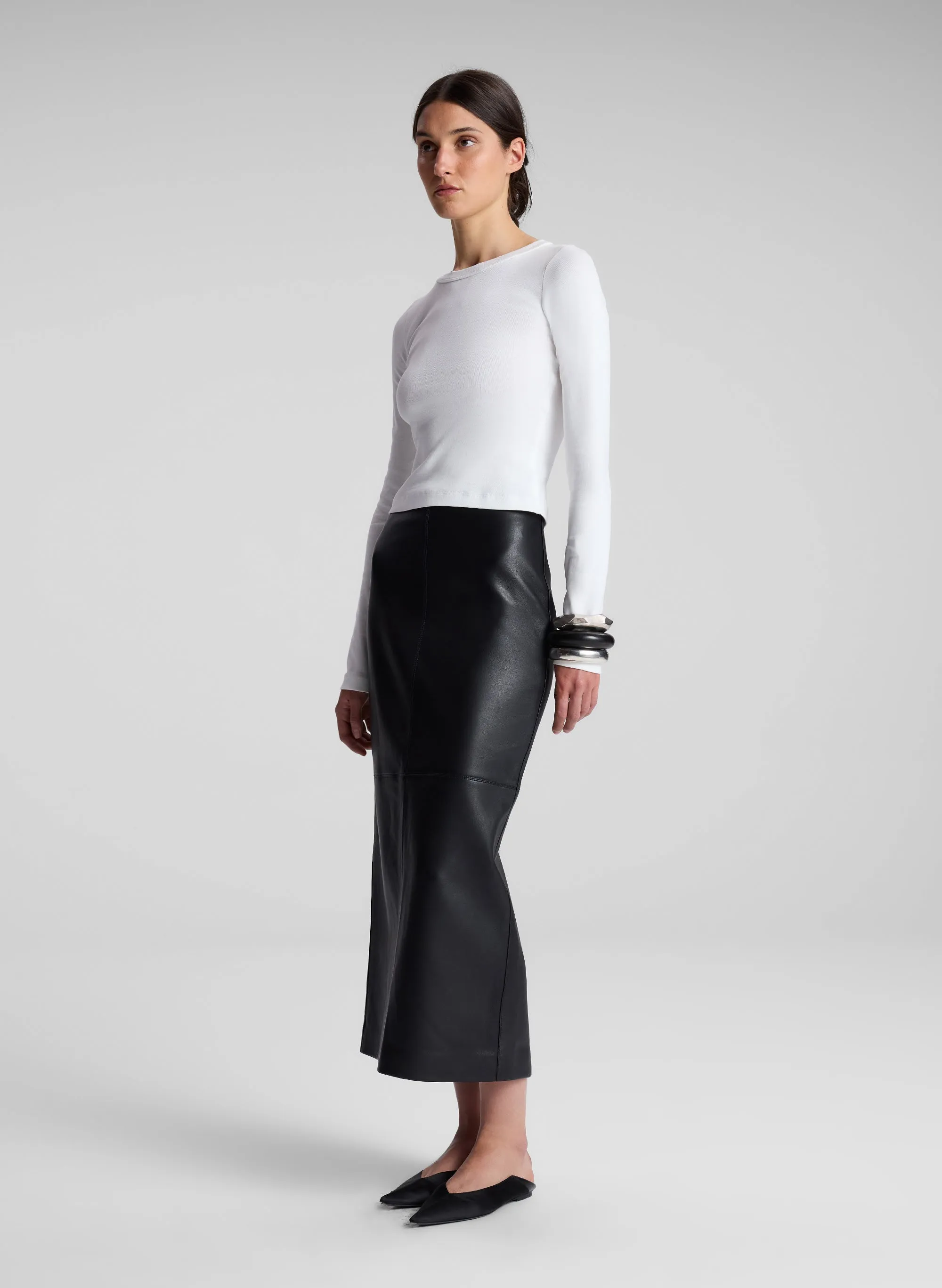 Ari Cotton Rib Long Sleeve Tee sold by A.L.C. product image thumbnail 3