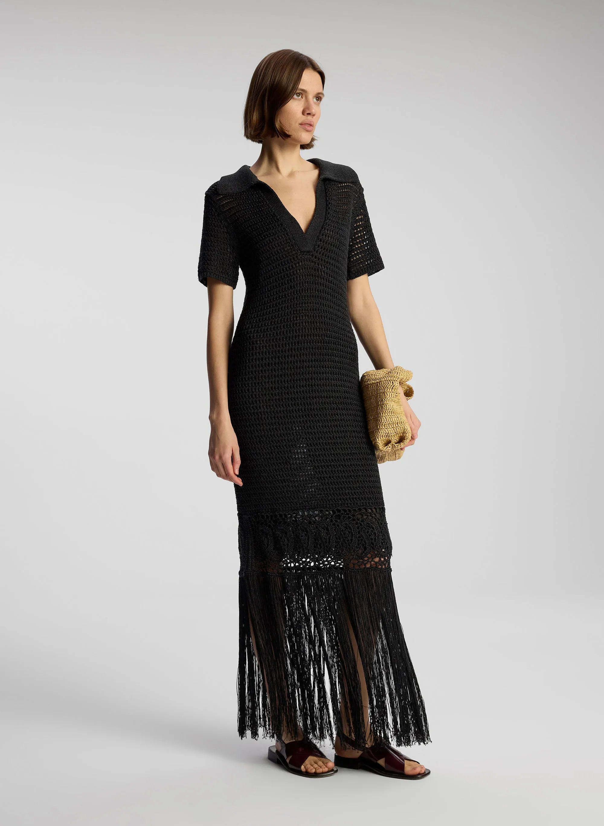 Valerie Crochet Fringe Maxi Dress sold by A.L.C. product image thumbnail 3