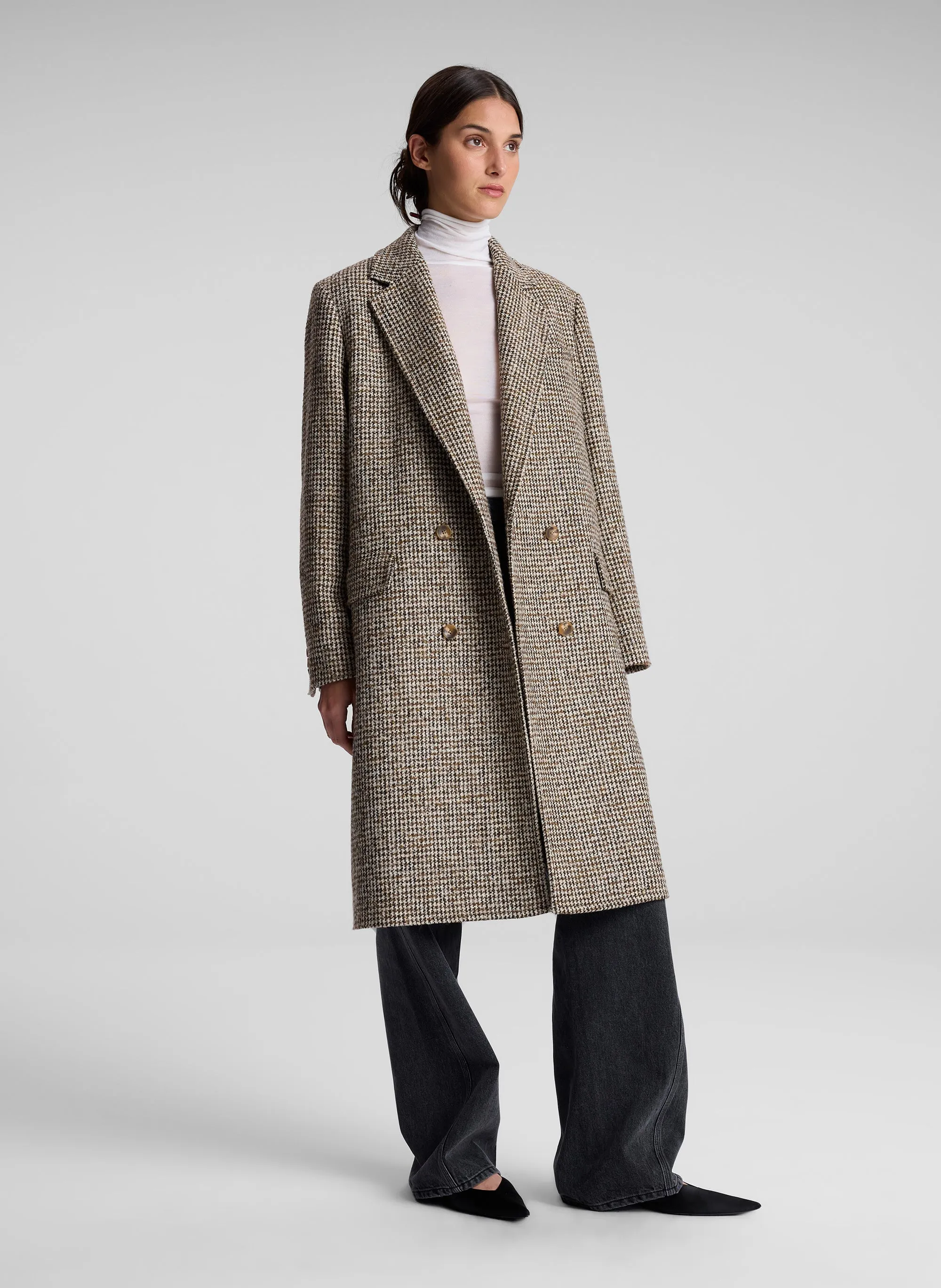 Tanner Oversized Tweed Houndstooth Coat sold by A.L.C. product image thumbnail 4