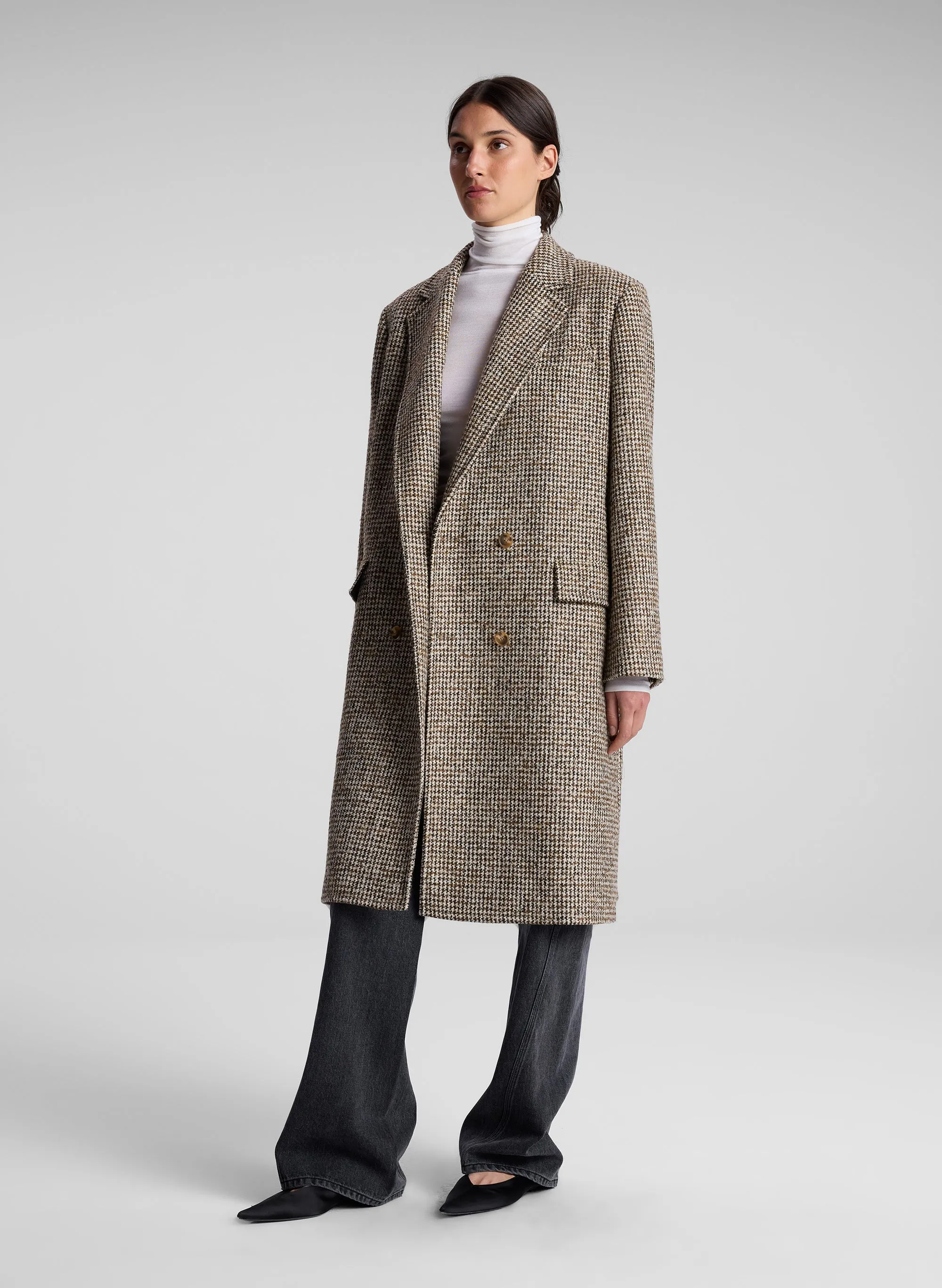 Tanner Oversized Tweed Houndstooth Coat sold by A.L.C. product image thumbnail 3