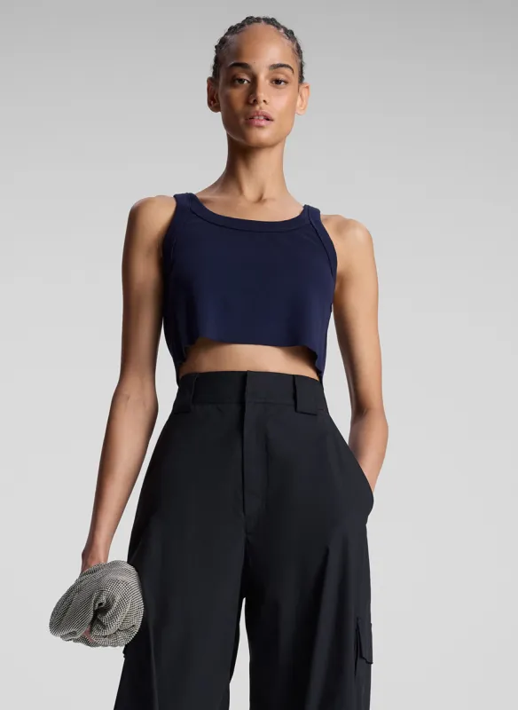 Halsey Cropped Cotton Rib Tank sold by A.L.C.