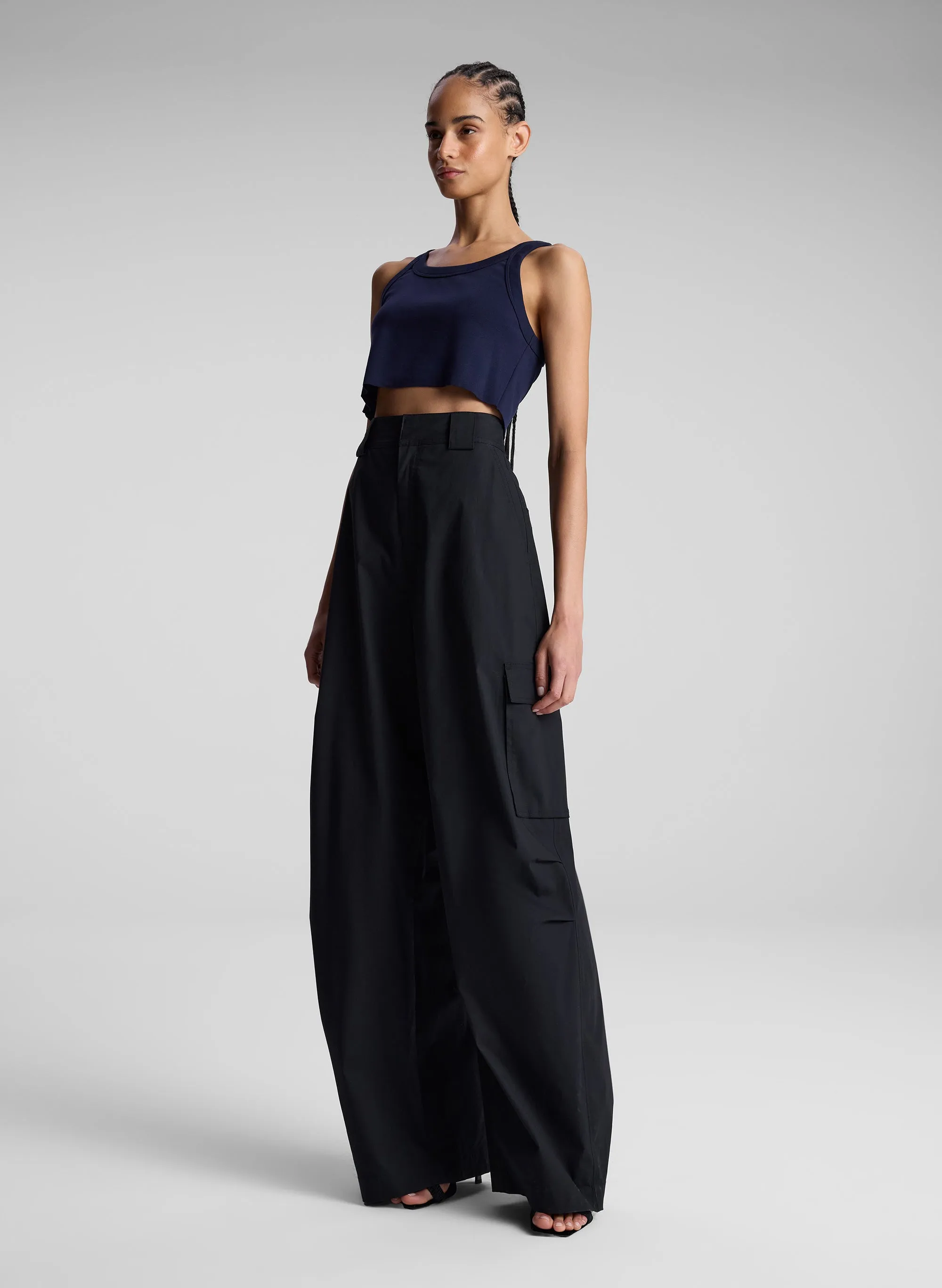 Halsey Cropped Cotton Rib Tank sold by A.L.C. product image thumbnail 4