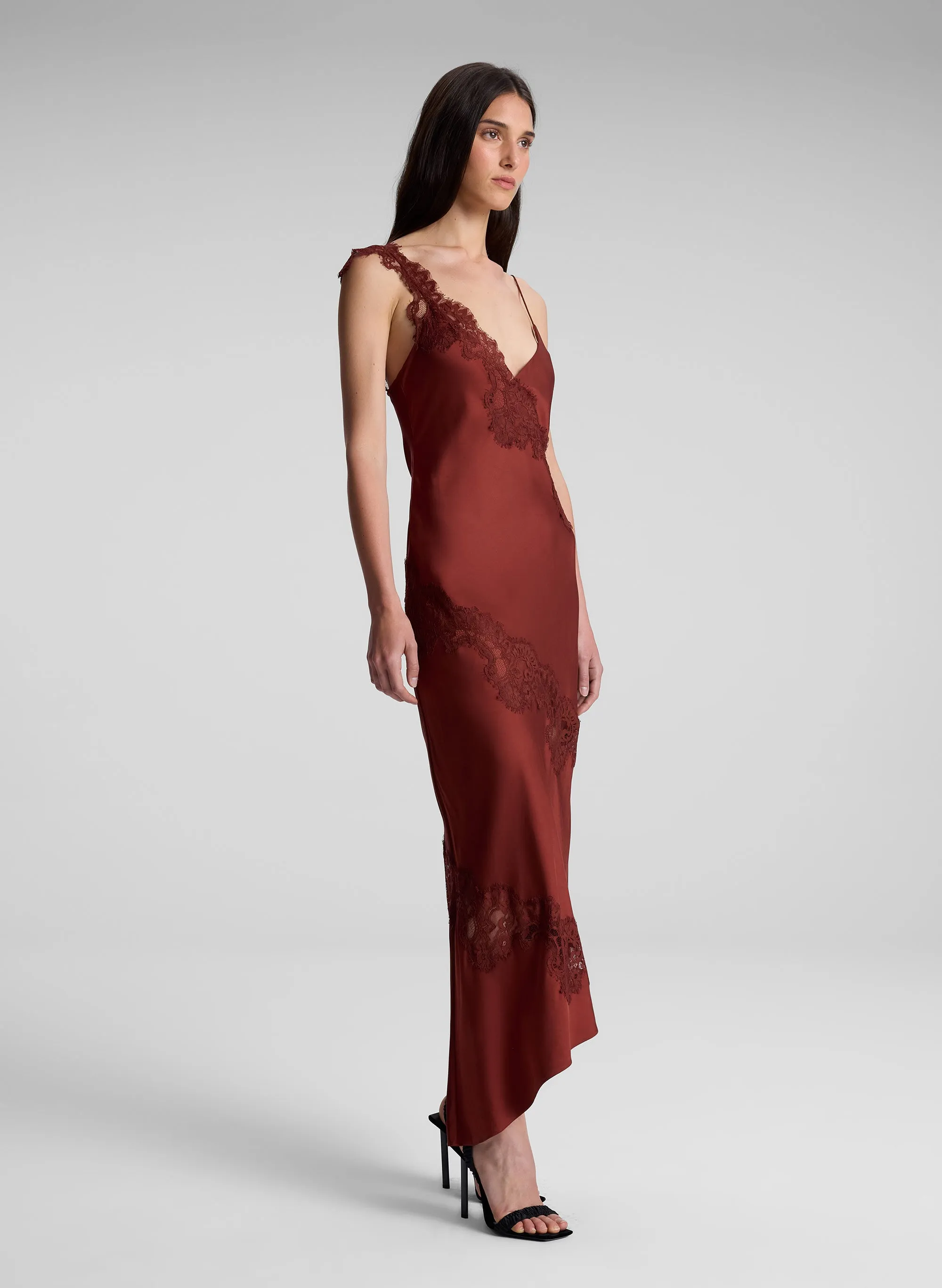 Stella Satin and Lace Midi Dress sold by A.L.C. product image thumbnail 3