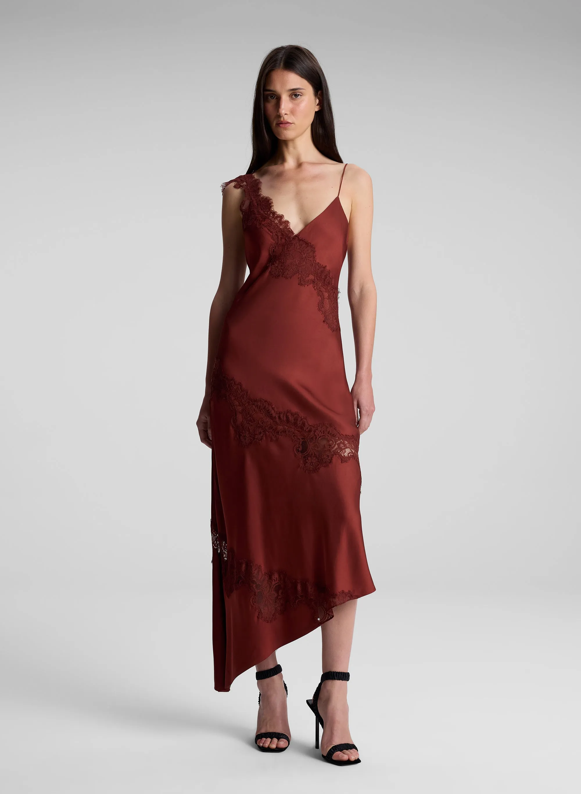 Stella Satin and Lace Midi Dress sold by A.L.C.