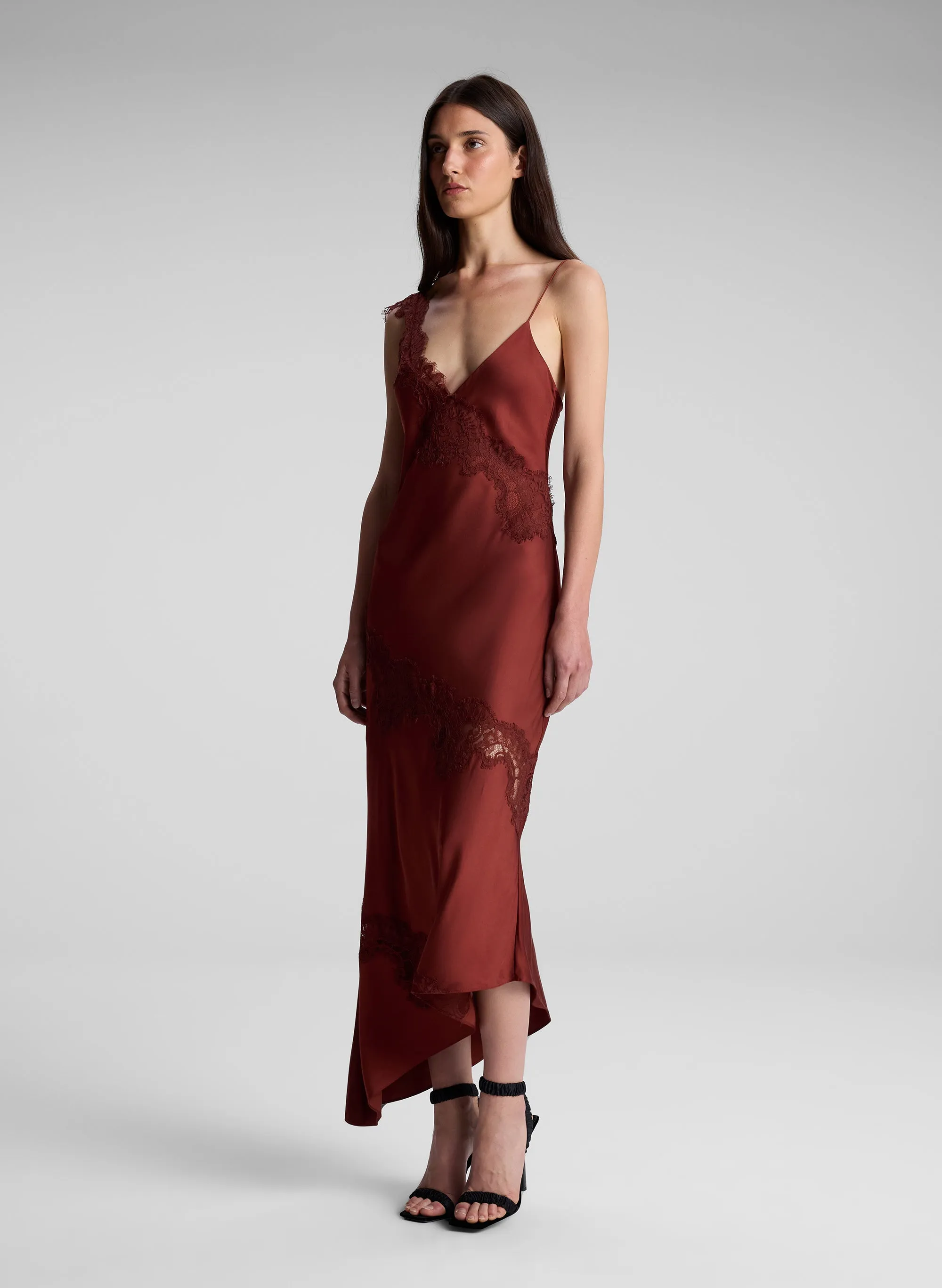 Stella Satin and Lace Midi Dress sold by A.L.C. product image thumbnail 4