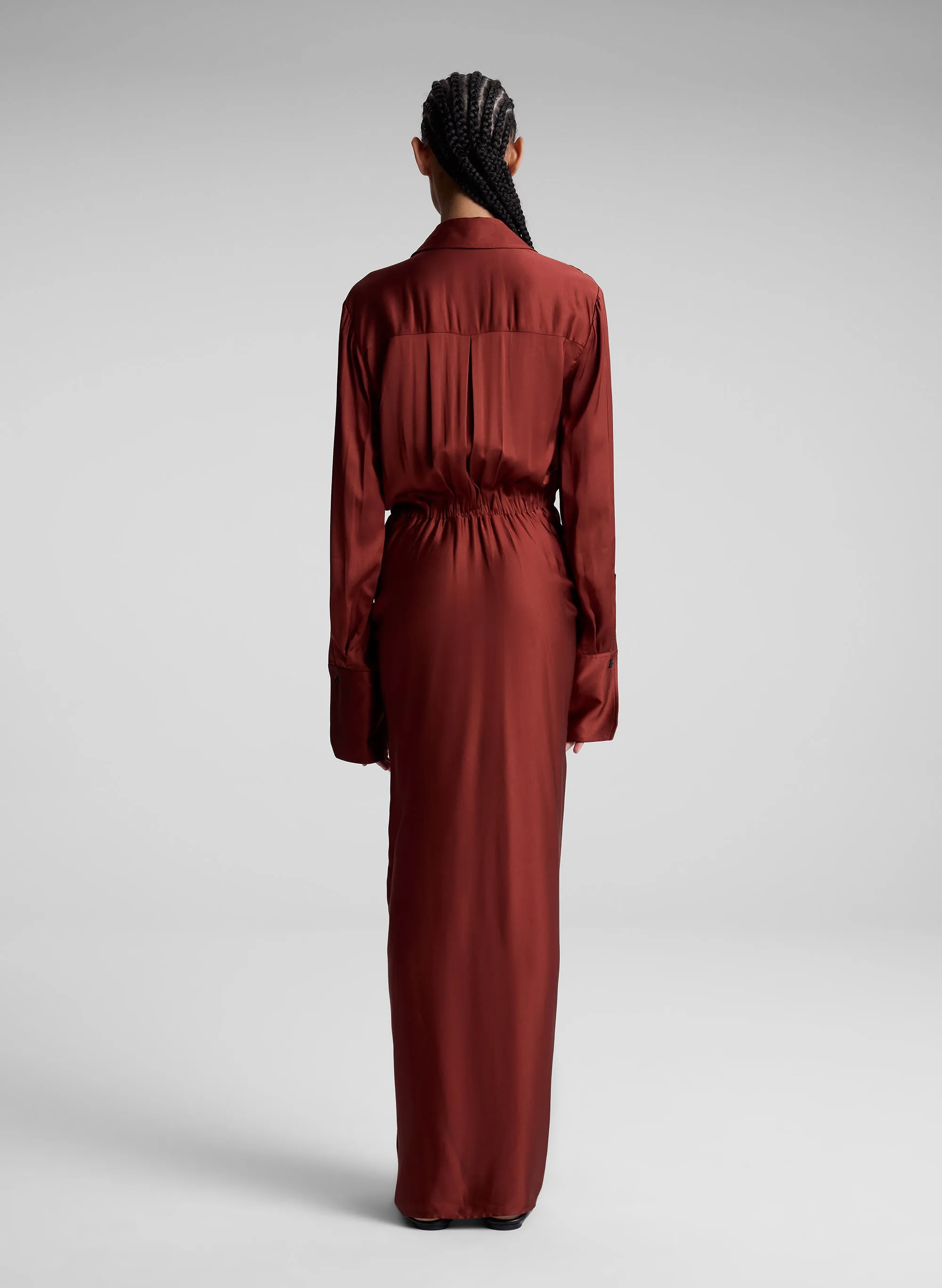 Mila Satin Maxi Shirtdress sold by A.L.C. product image thumbnail 5