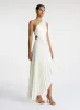 Delfina Satin Pleated Dress sold by A.L.C.