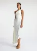 Delfina Satin Pleated Dress sold by A.L.C.