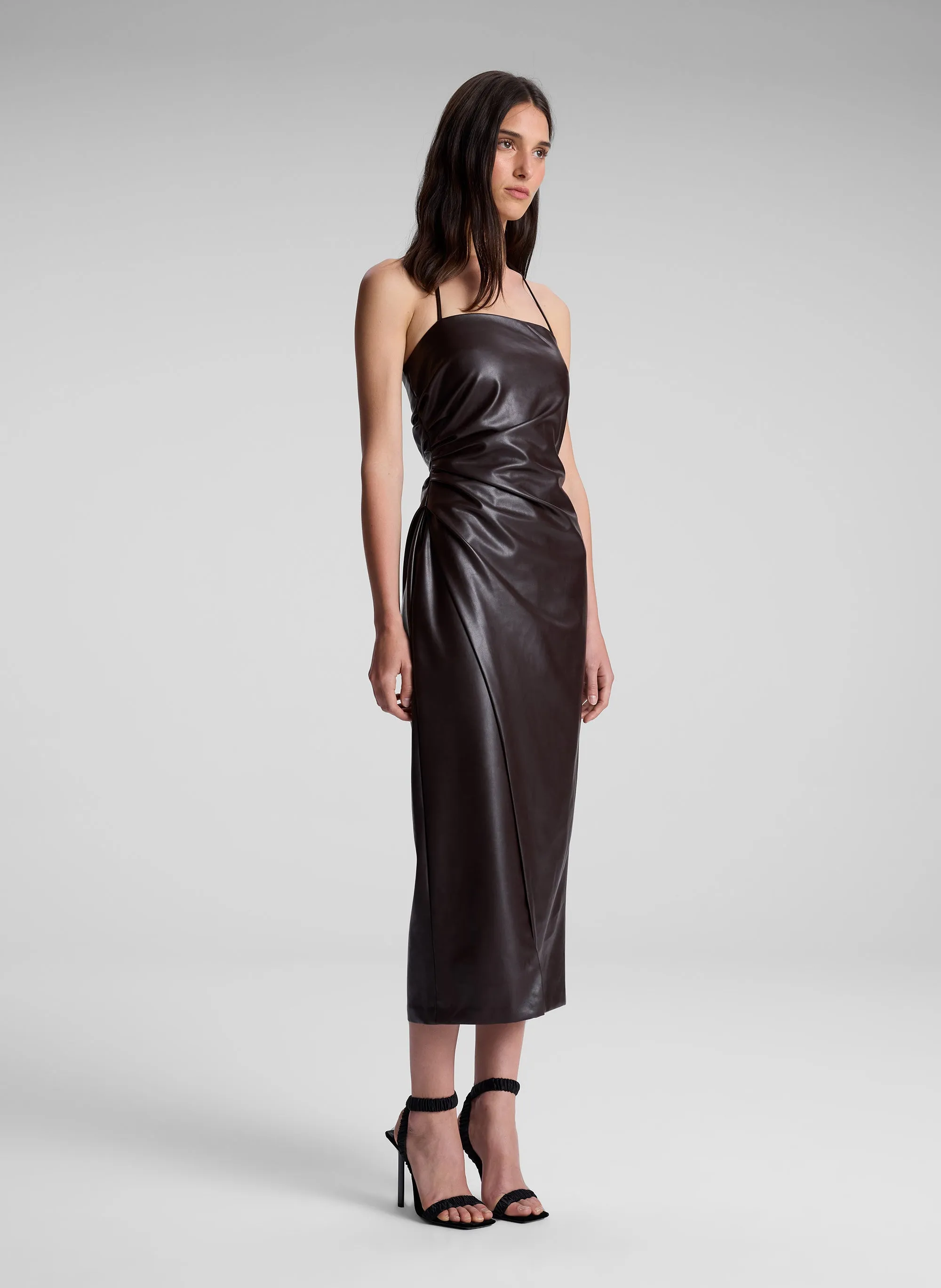 Charlotte Vegan Leather Midi Dress sold by A.L.C.