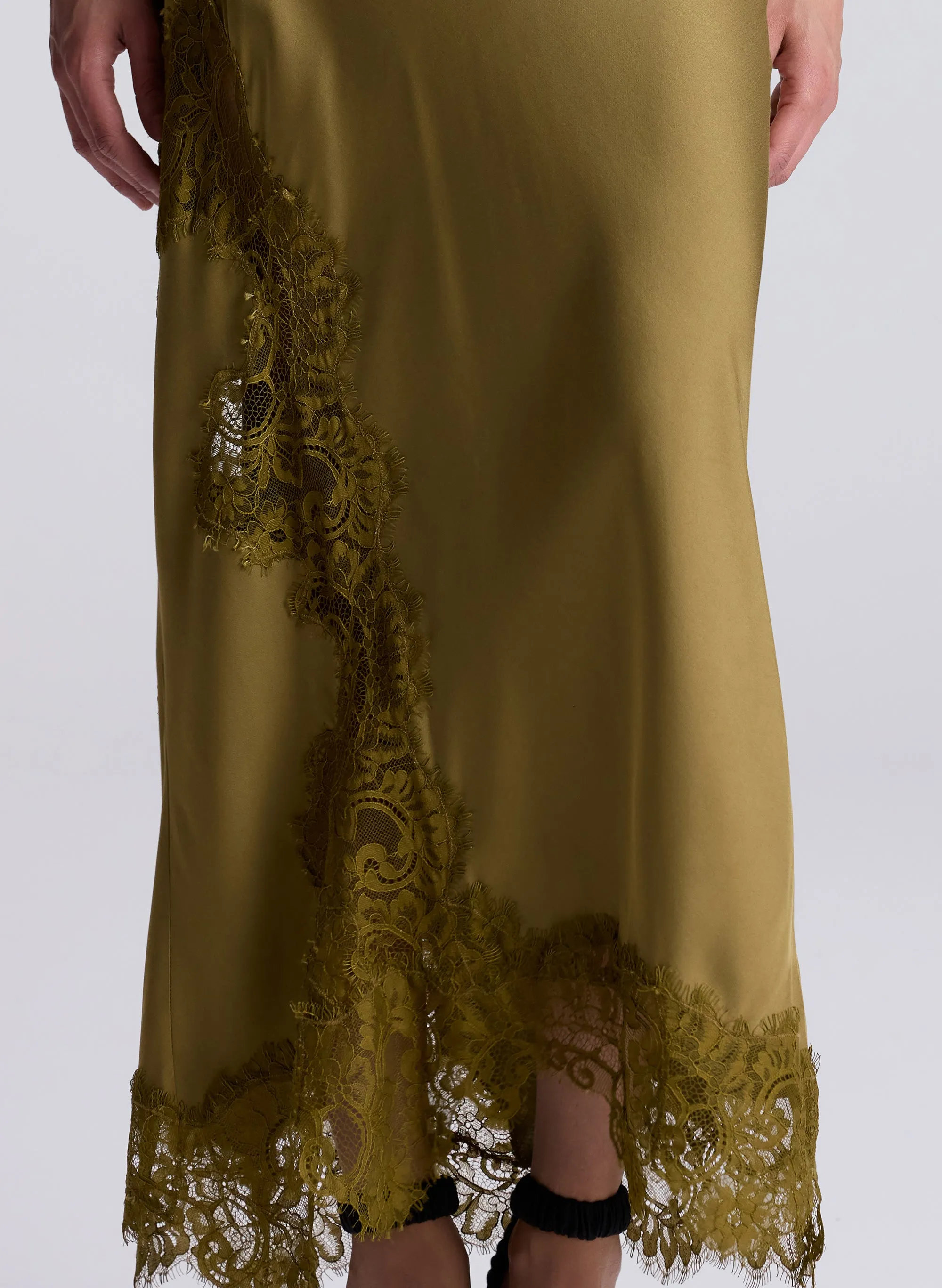 Olivia Satin and Lace Midi Skirt sold by A.L.C. product image thumbnail 2