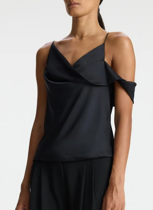 Ramona Satin Asymmetrical Top made by A.L.C.