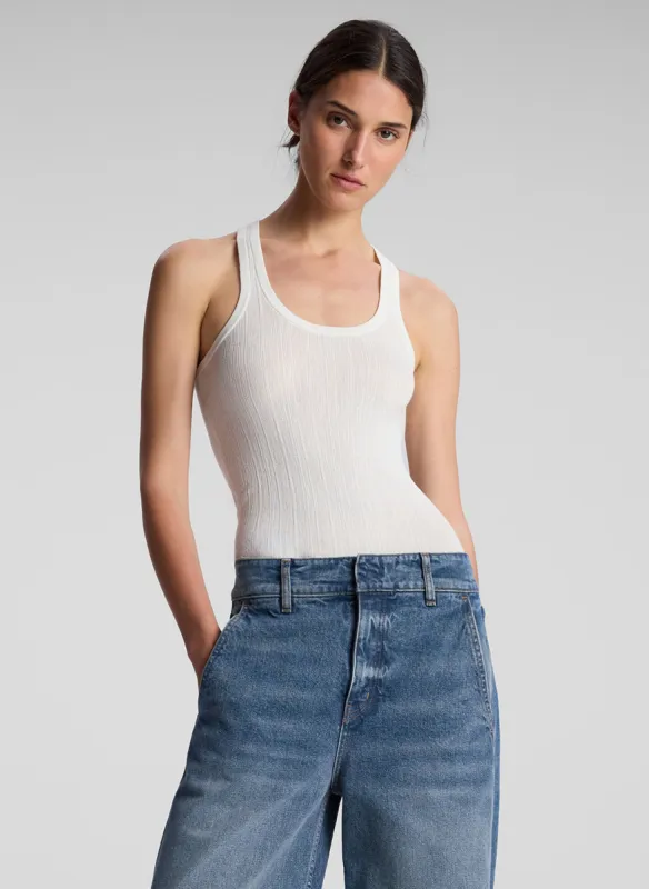 Iris Fine Cotton Knit Tank sold by A.L.C.
