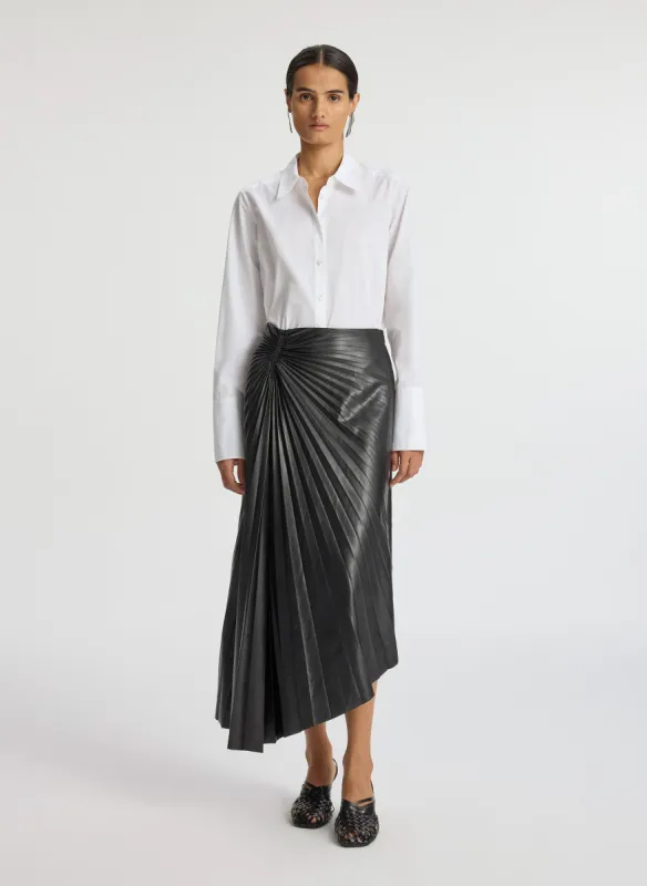 Tracy Smooth Vegan Leather Skirt made by A.L.C.