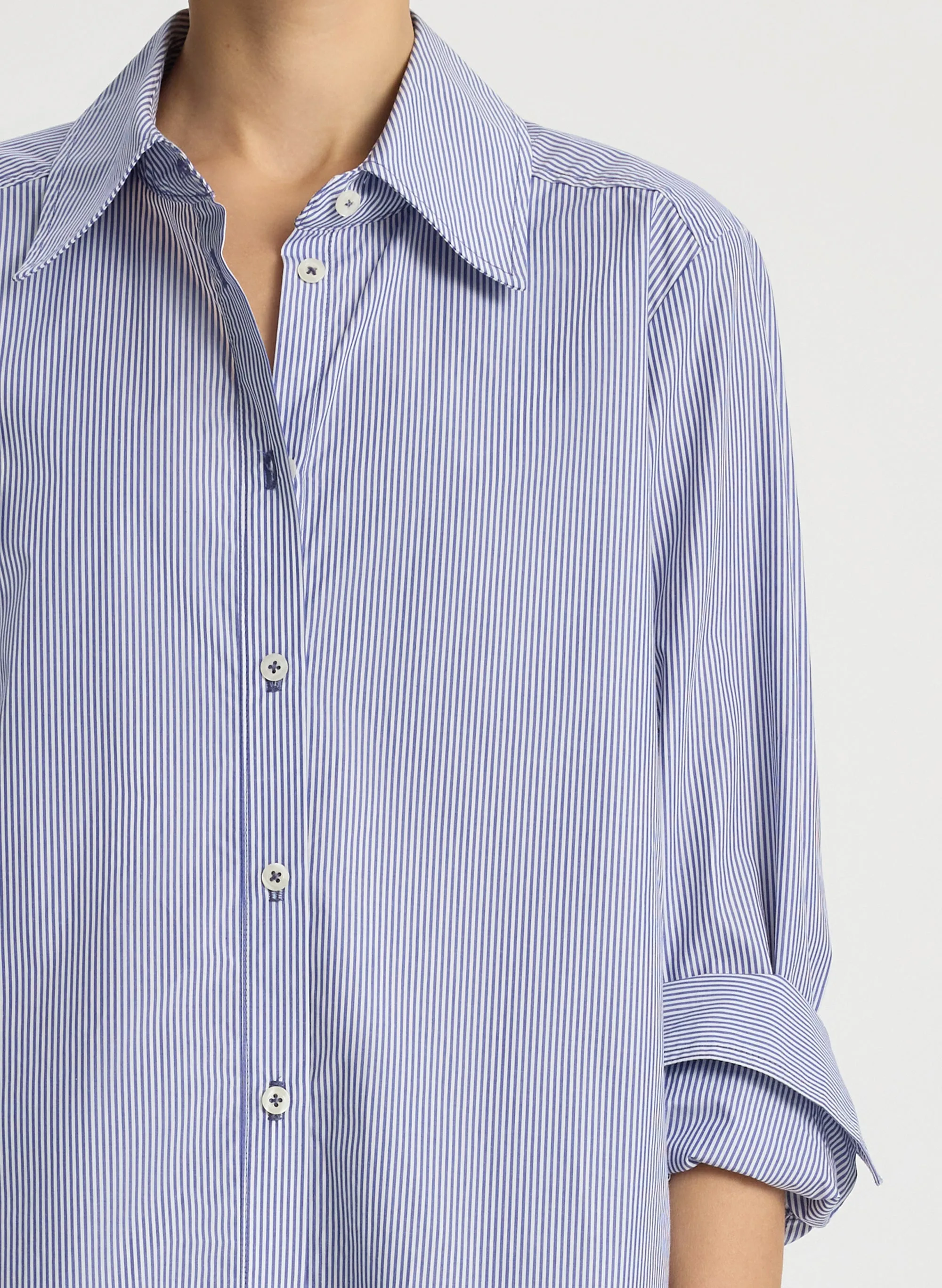 Aiden Striped Cotton Shirt sold by A.L.C. product image thumbnail 2