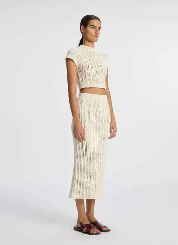 Aurora Crochet Midi Skirt sold by A.L.C.