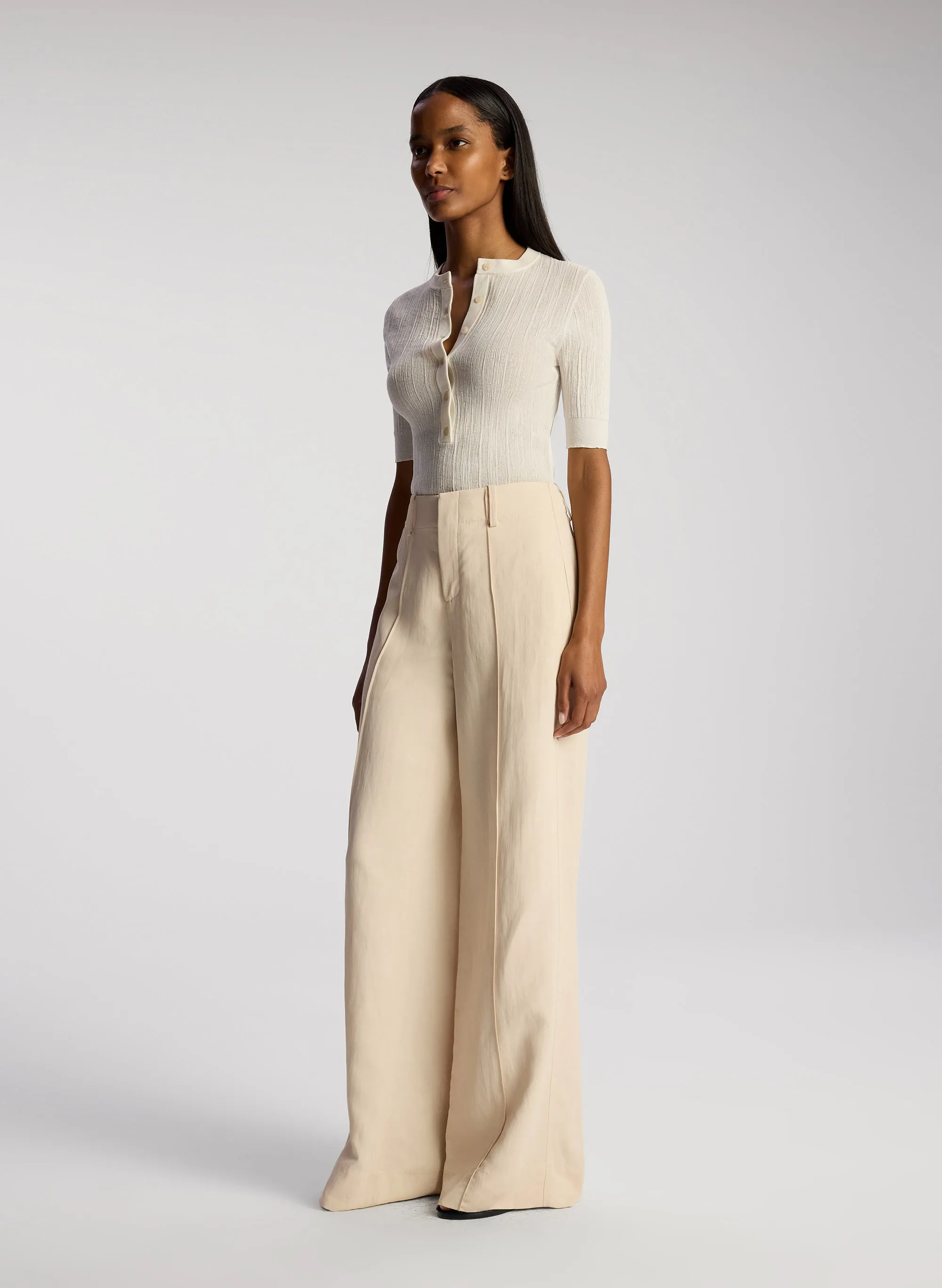Colton Linen Wide Leg Pant sold by A.L.C. product image thumbnail 4