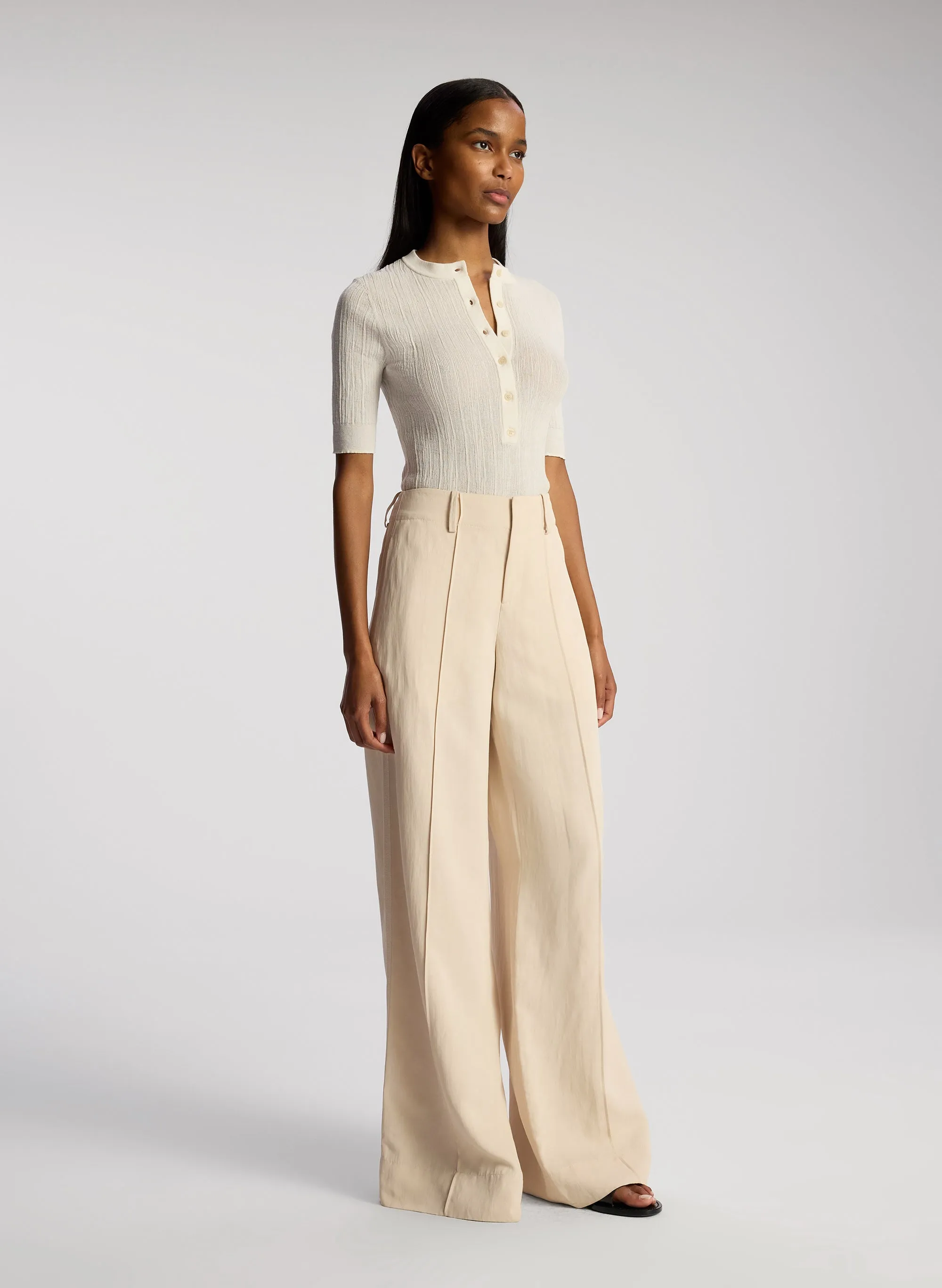 Colton Linen Wide Leg Pant sold by A.L.C. product image thumbnail 3