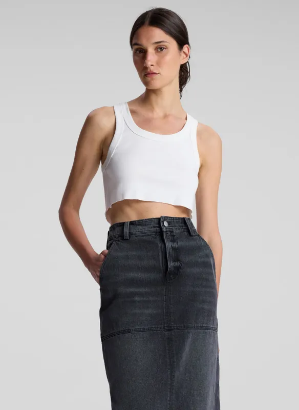 Halsey Cropped Cotton Rib Tank sold by A.L.C.