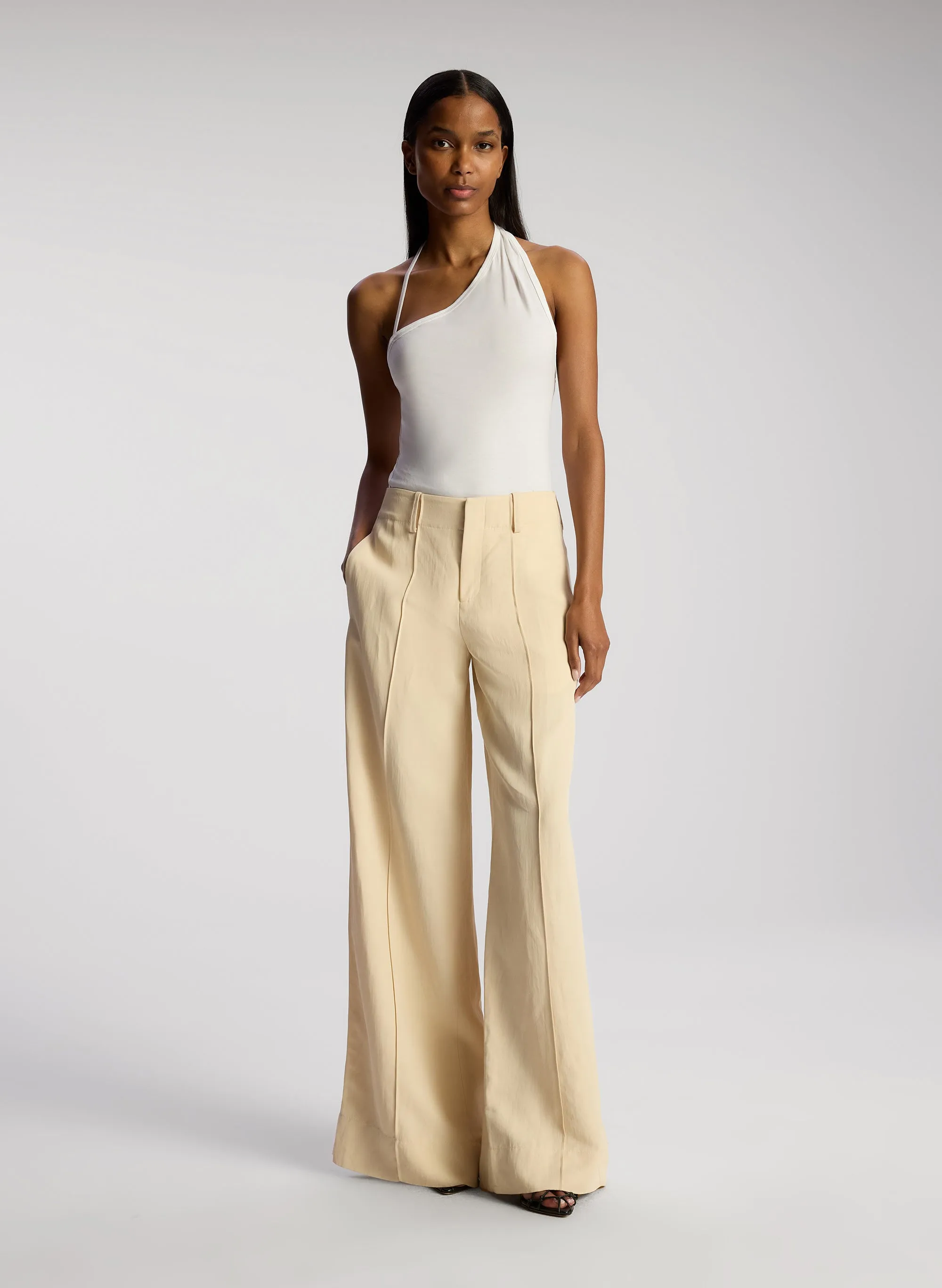 Krista Asymmetric Cotton Jersey Tank sold by A.L.C.