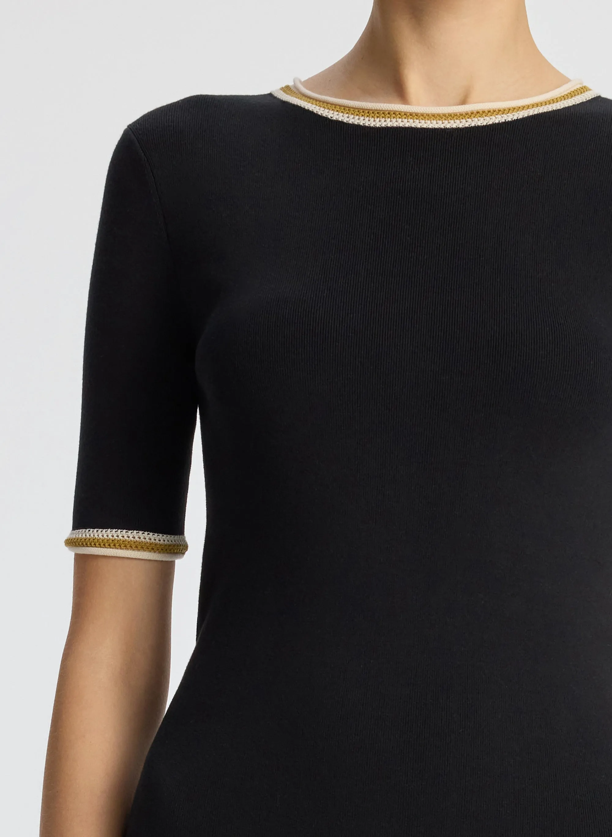 Nelly Contrast Trim Knit Dress sold by A.L.C. product image thumbnail 2