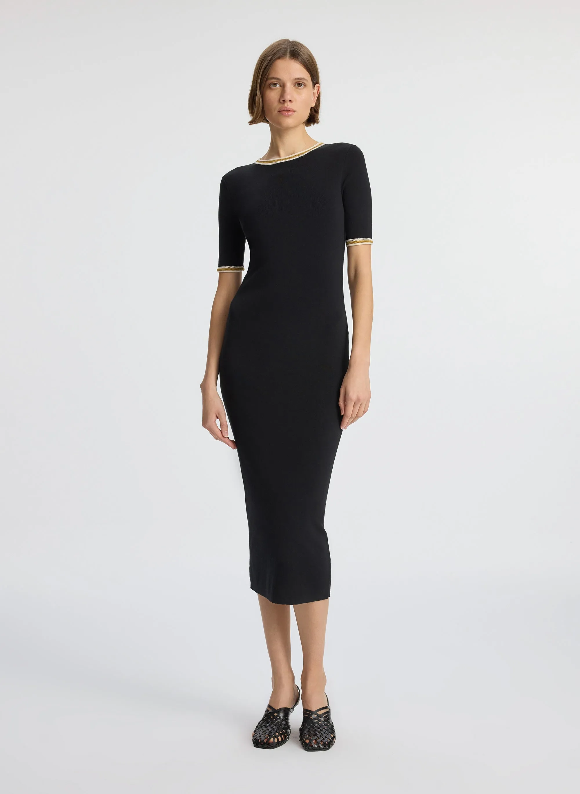 Nelly Contrast Trim Knit Dress sold by A.L.C. product image thumbnail 3
