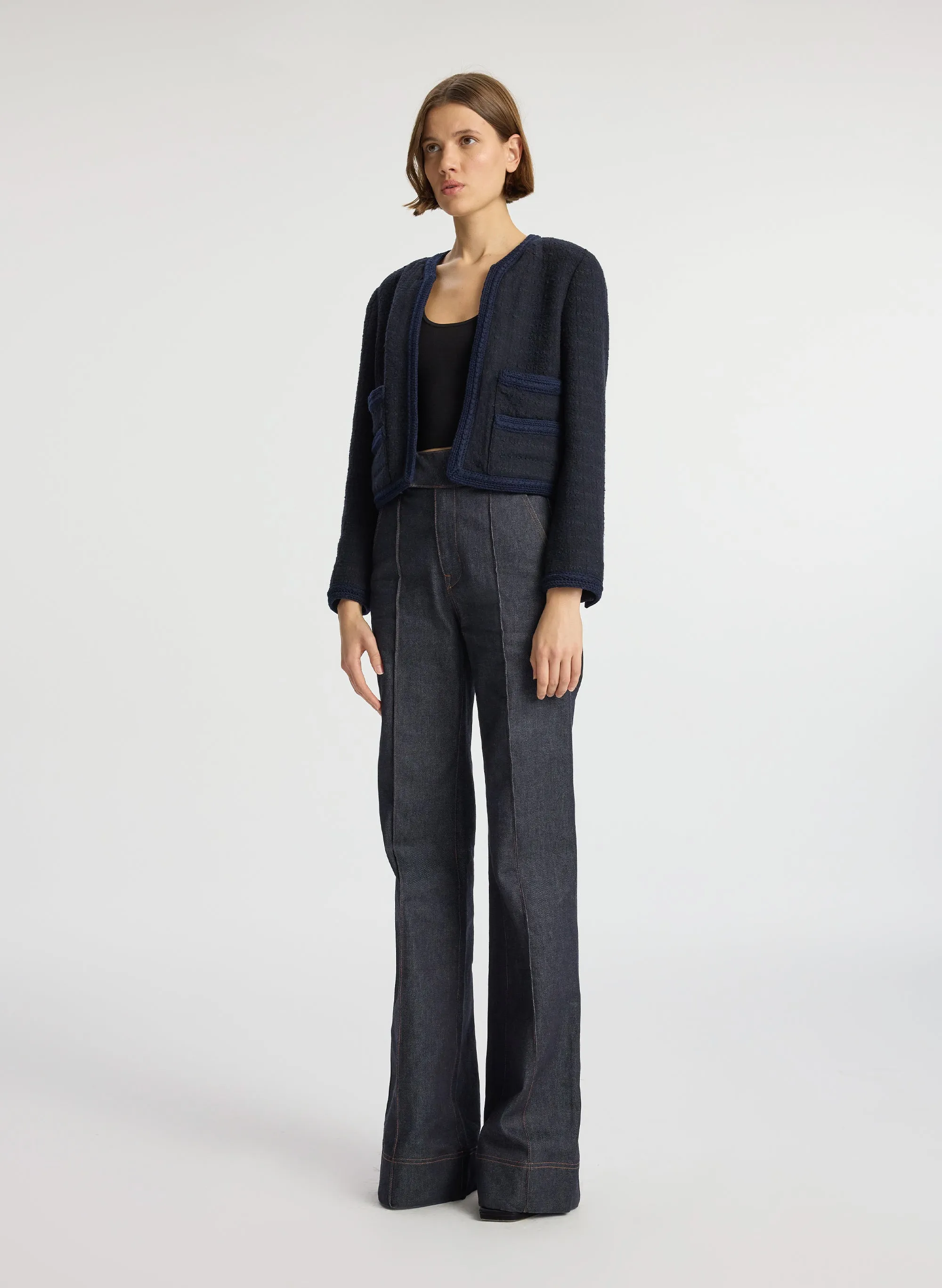 Ollie Cropped Tweed Jacket sold by A.L.C. product image thumbnail 4