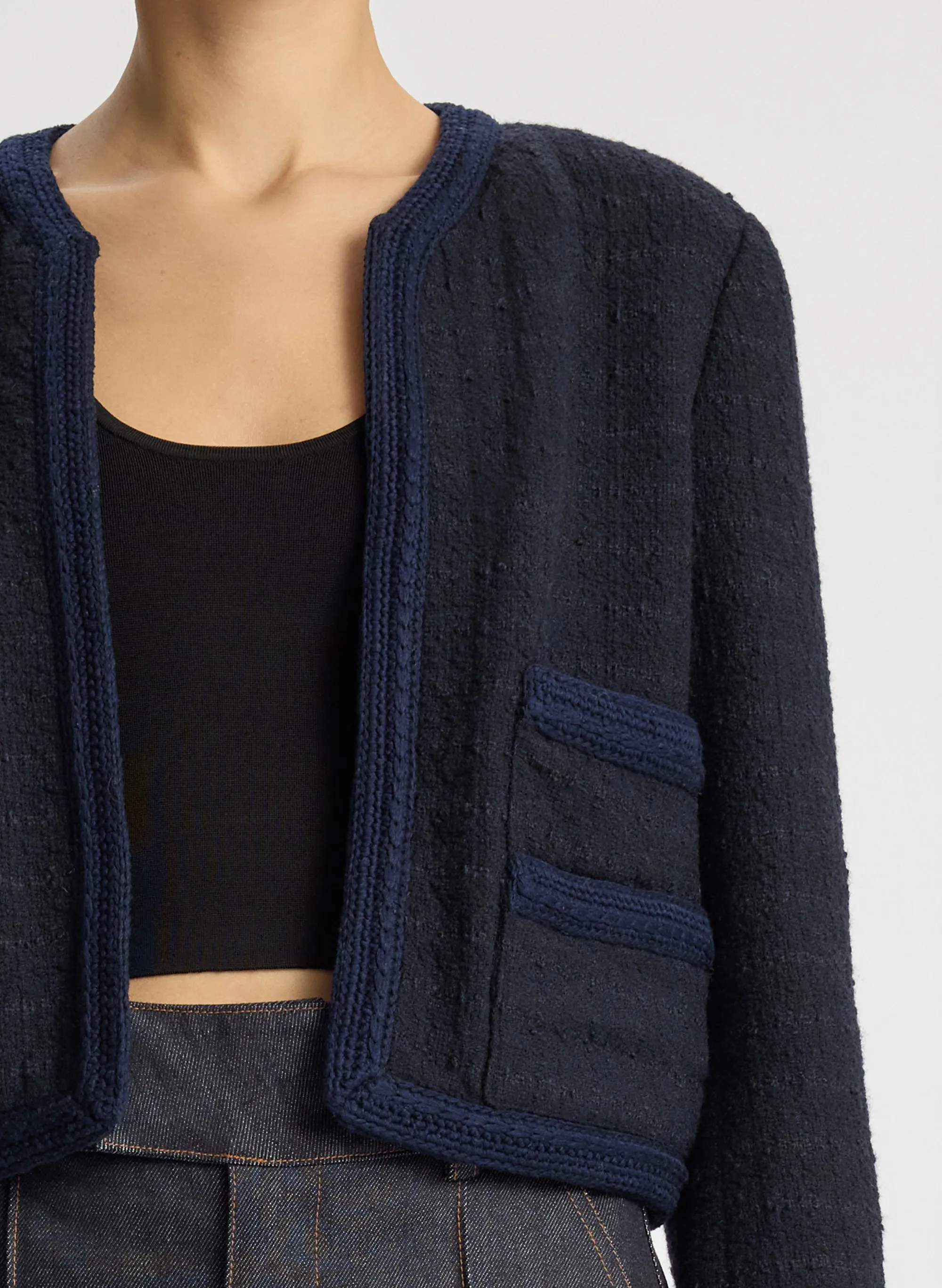 Ollie Cropped Tweed Jacket sold by A.L.C. product image thumbnail 2