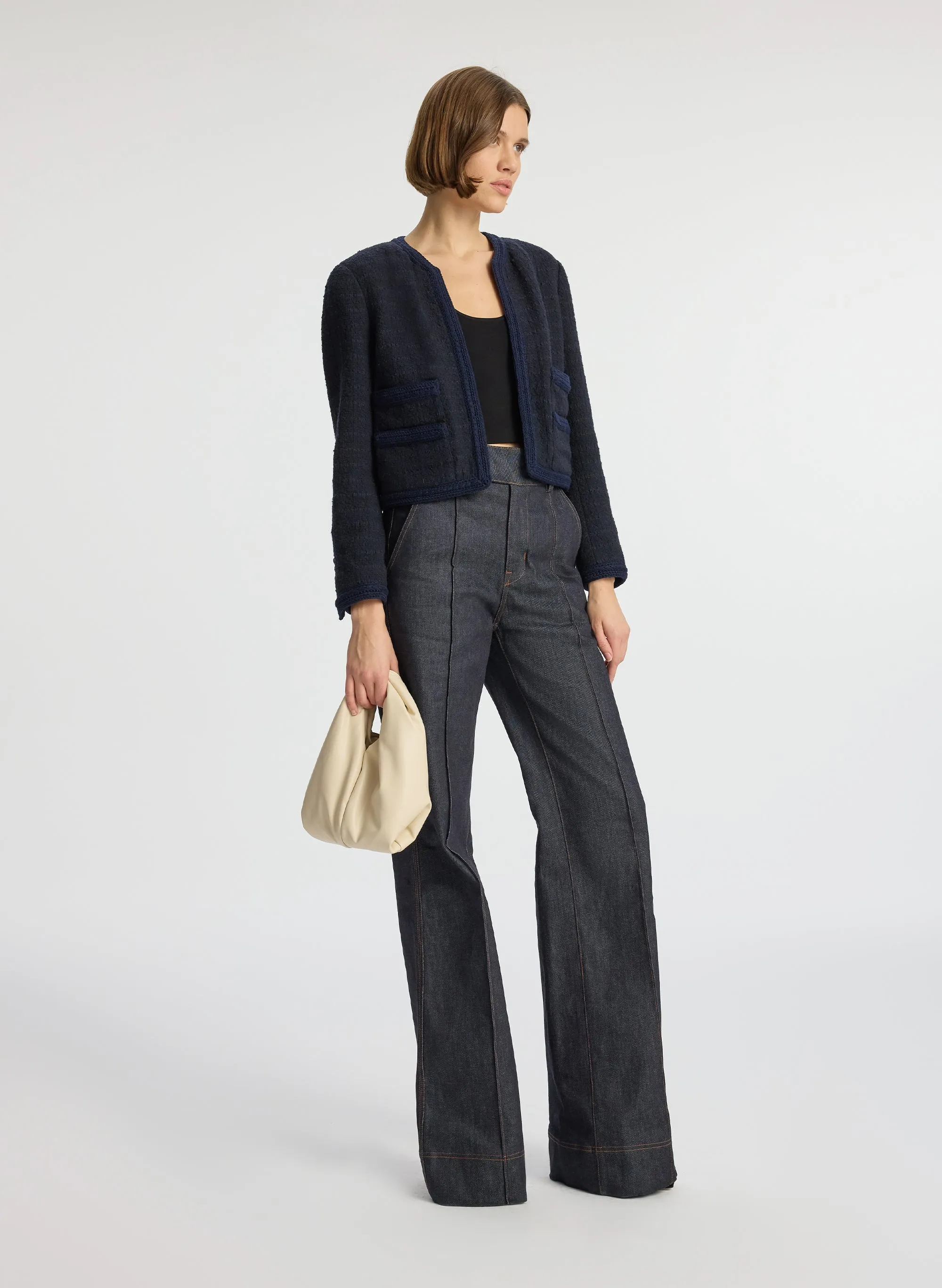 Ollie Cropped Tweed Jacket sold by A.L.C. product image thumbnail 3
