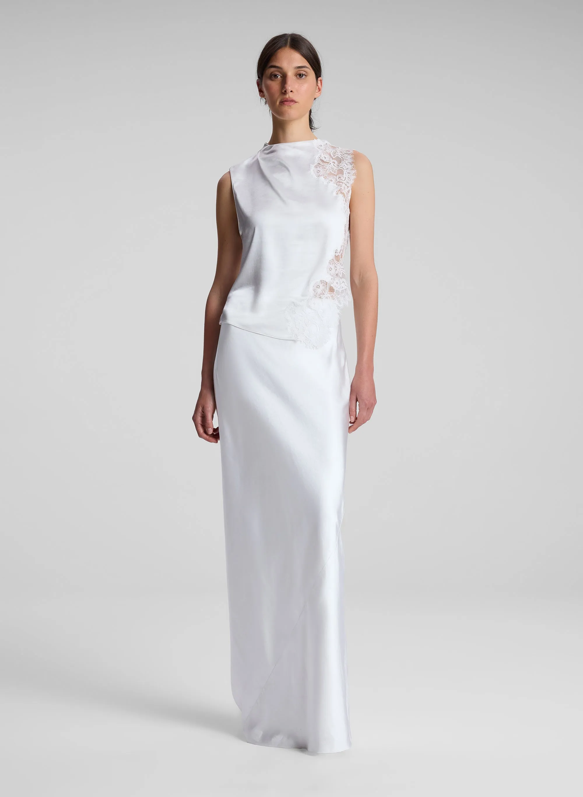 Greta Satin Maxi Skirt sold by A.L.C.