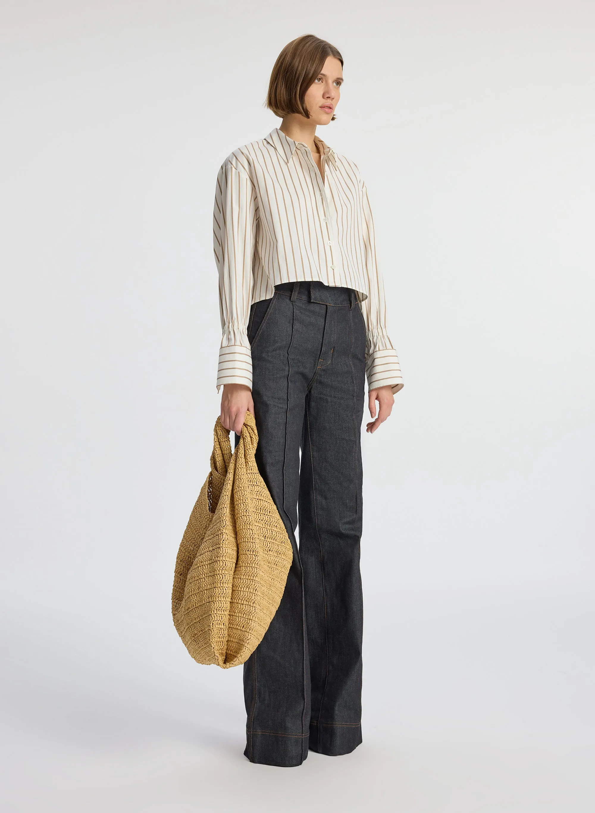 Monica II Cropped Cotton Shirt sold by A.L.C. product image thumbnail 3