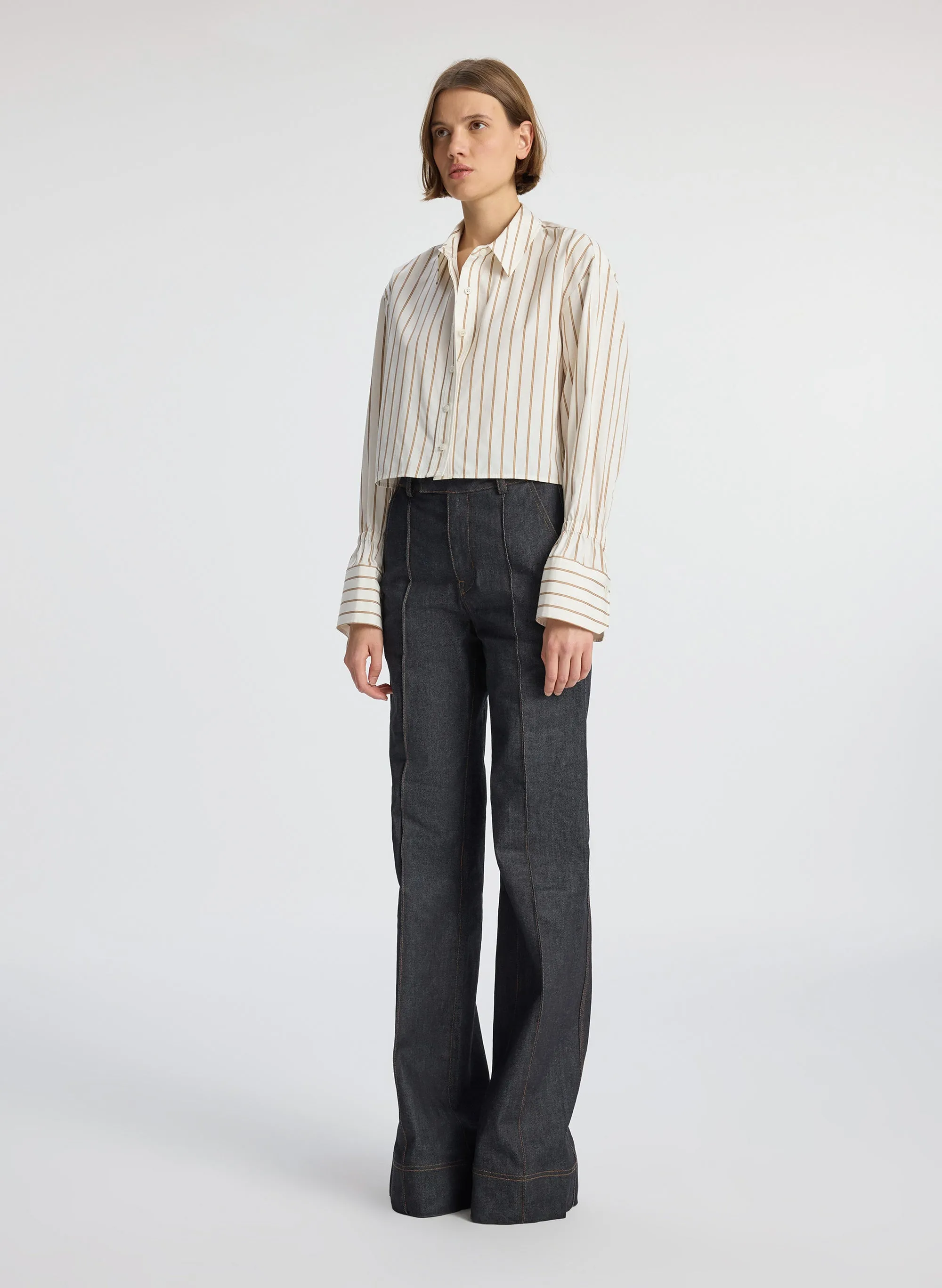 Monica II Cropped Cotton Shirt sold by A.L.C. product image thumbnail 4