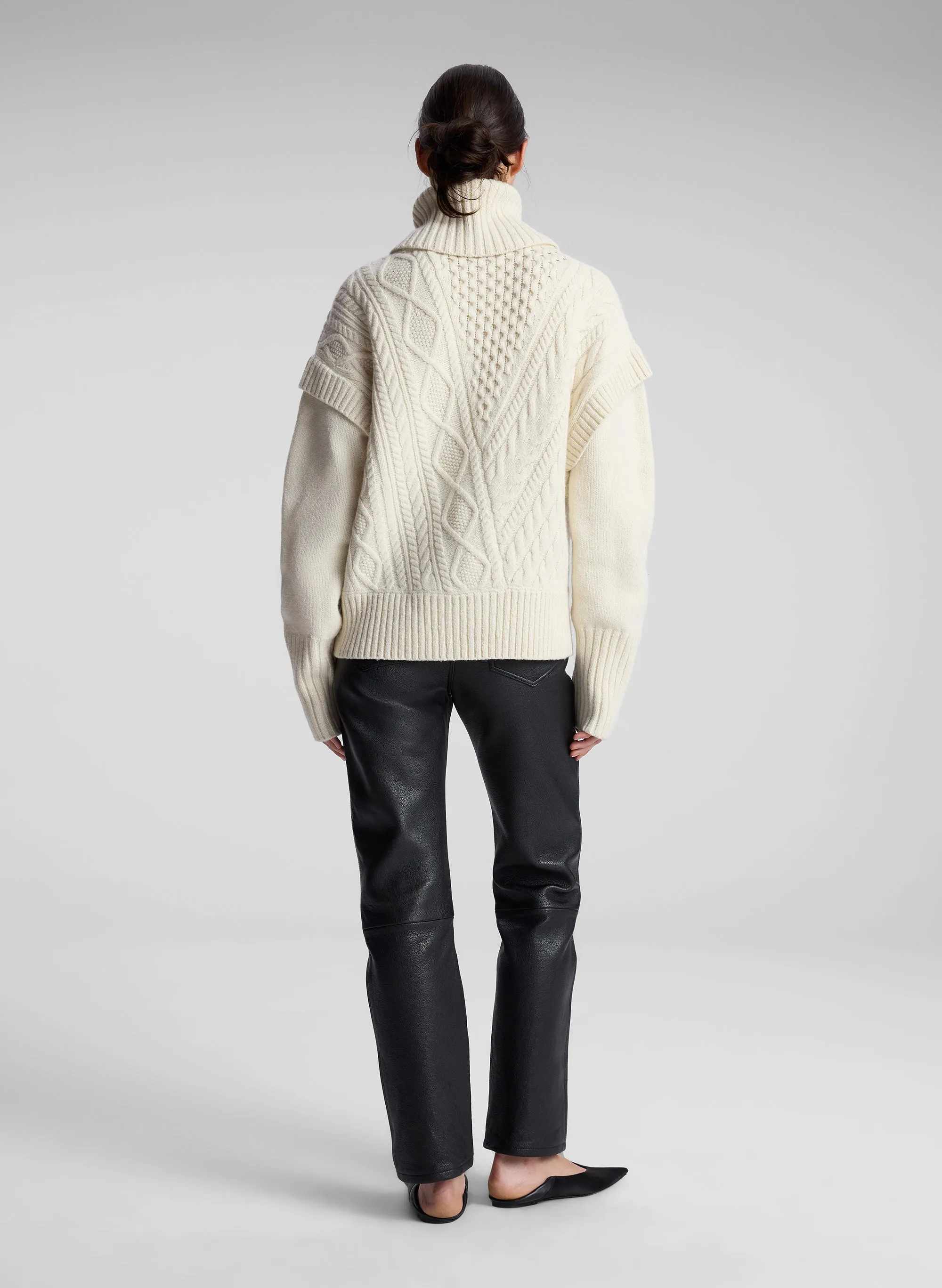 Callie Merino Cable Knit Sweater sold by A.L.C. product image thumbnail 5