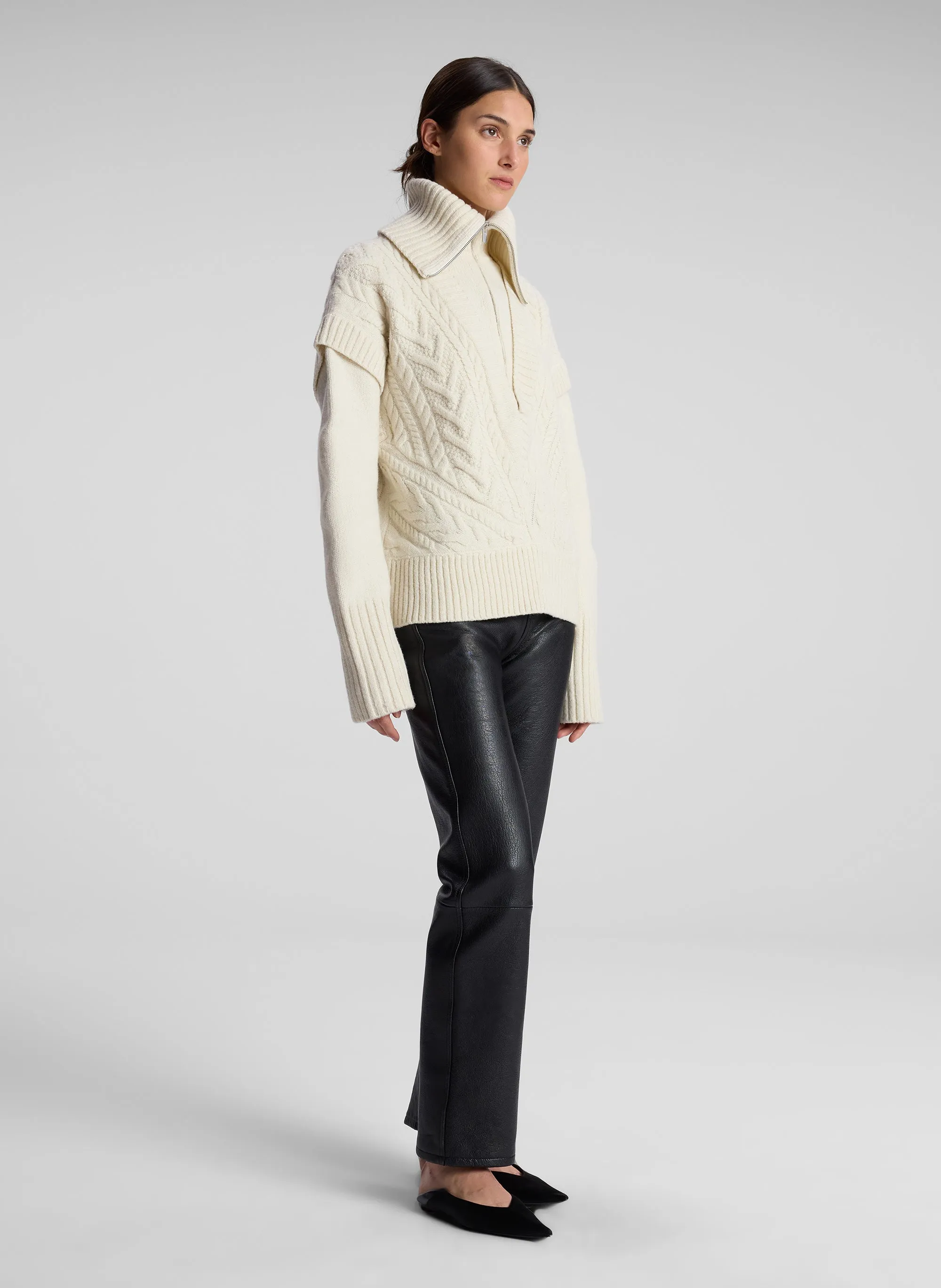 Callie Merino Cable Knit Sweater sold by A.L.C. product image thumbnail 3