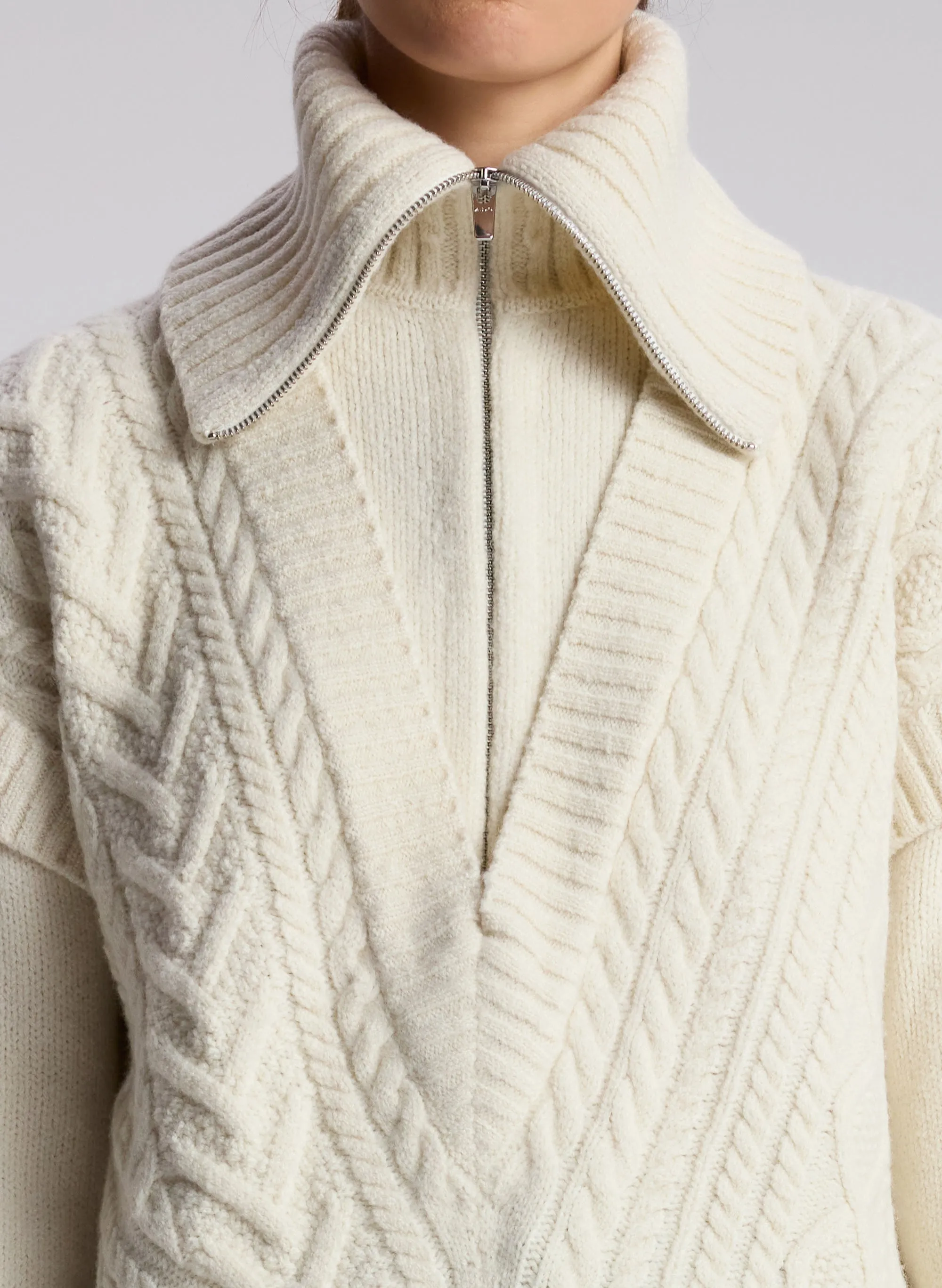 Callie Merino Cable Knit Sweater sold by A.L.C. product image thumbnail 2