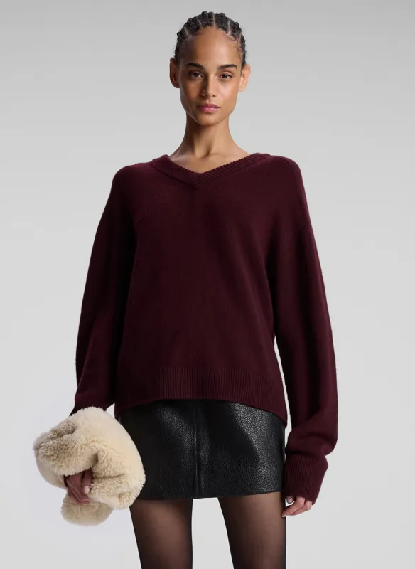Calven Cashmere V Neck Sweater made by A.L.C.