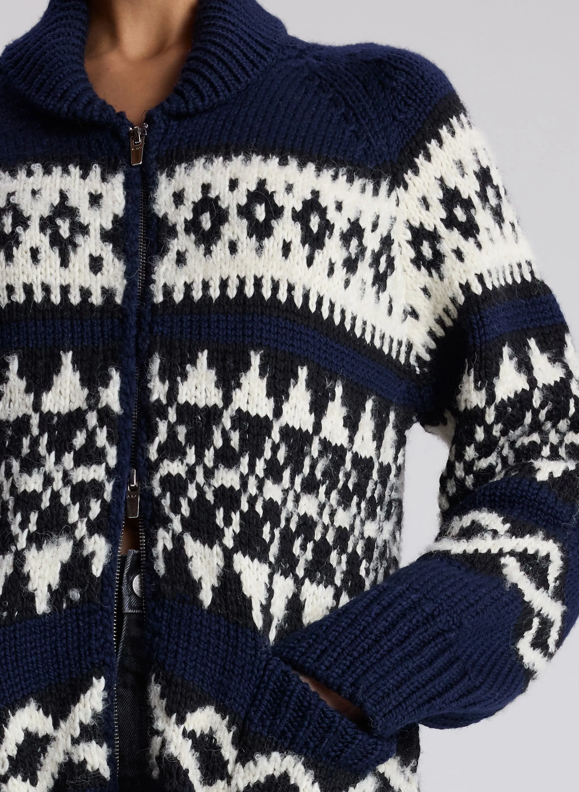 Joanna Merino Fairisle Cardigan sold by A.L.C. product image thumbnail 2