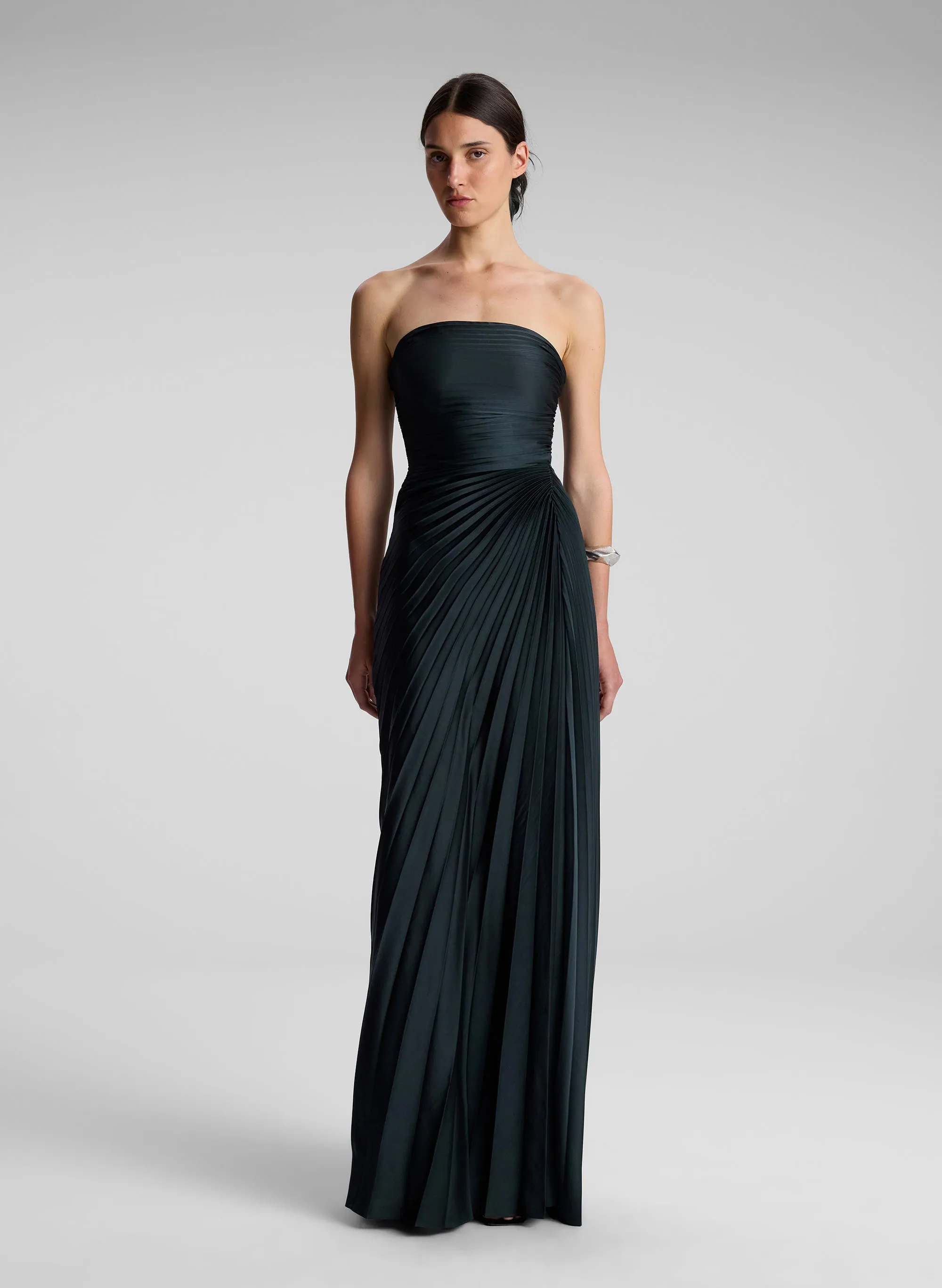 Bianca Strapless Pleated Maxi Dress sold by A.L.C.