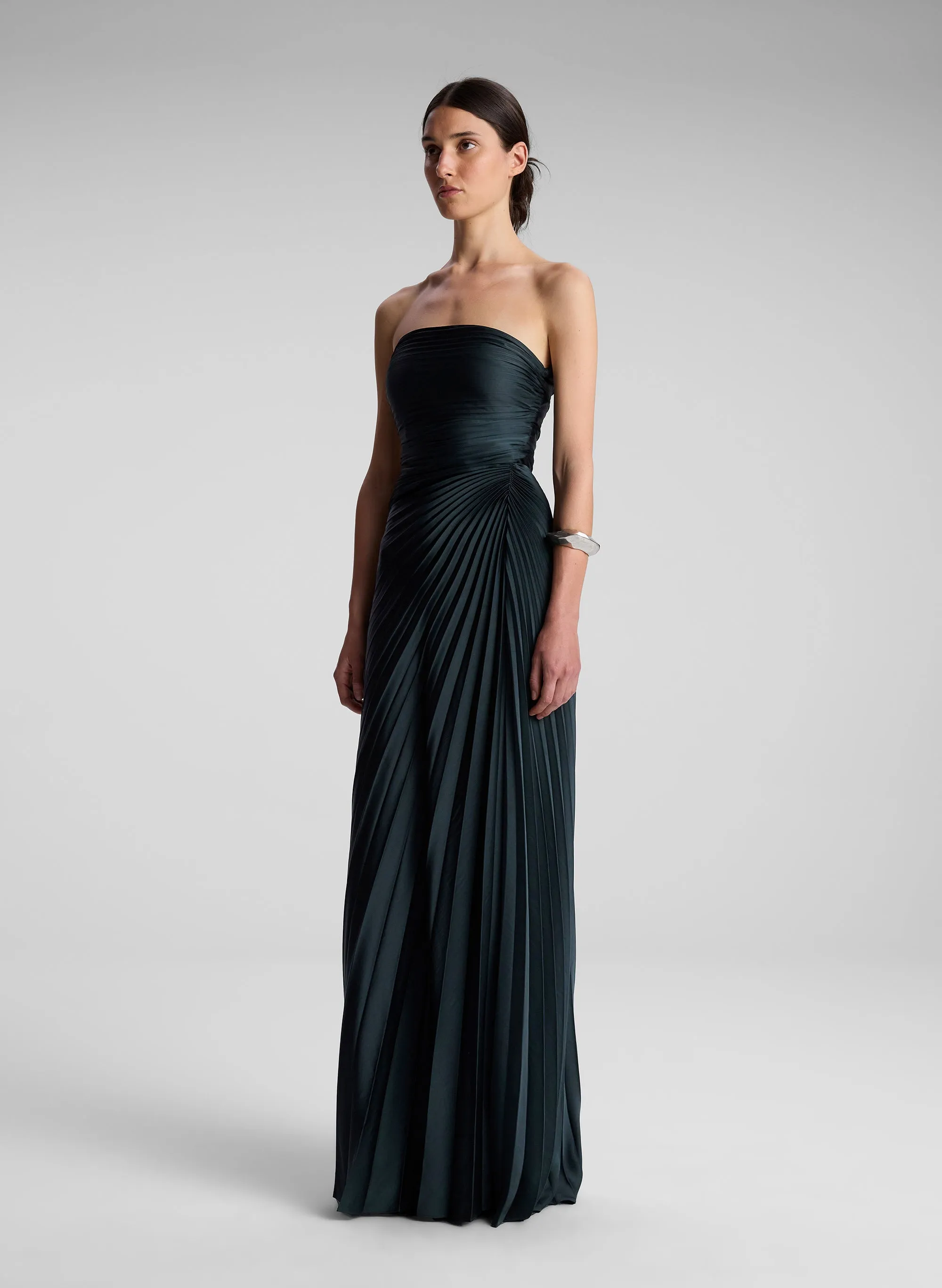 Bianca Strapless Pleated Maxi Dress sold by A.L.C. product image thumbnail 4